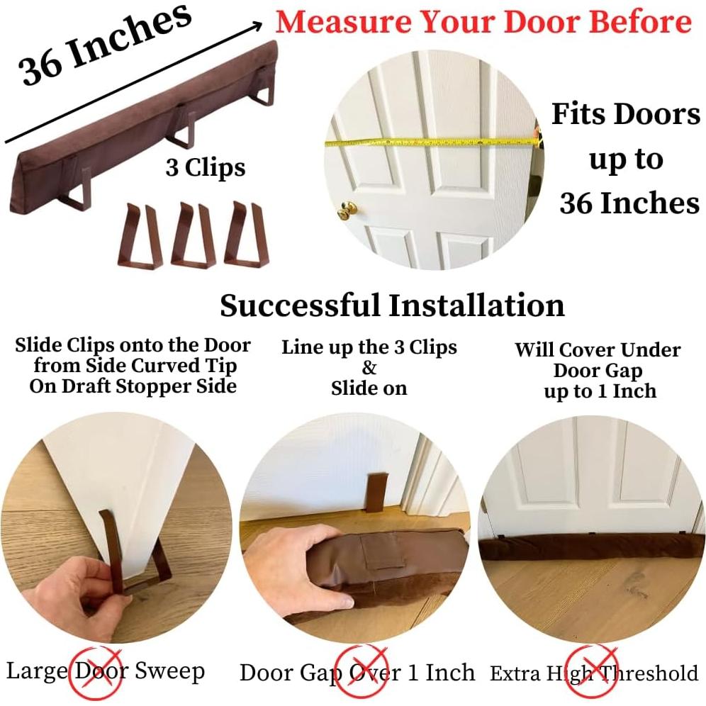 Detenedor de Corrientes de Aire Evelots 91.44 cm - Clips Metal