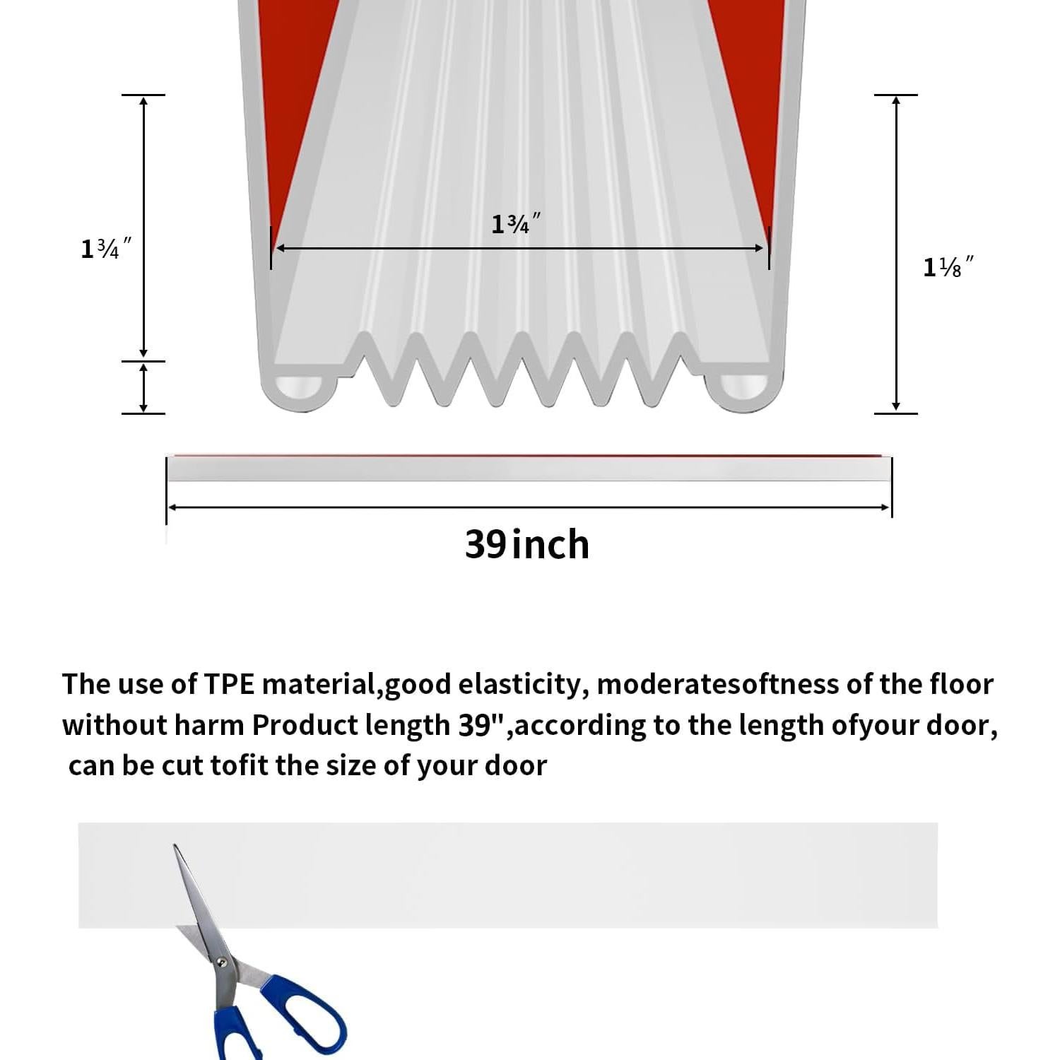 Sello de Puerta con Burlete LCGAOYA 99 cm Blanco Cortable