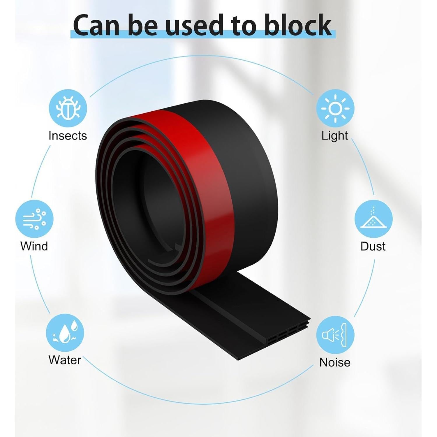 Barrera de Puerta GUKOY 5 cm x 99 cm Aislante Negro