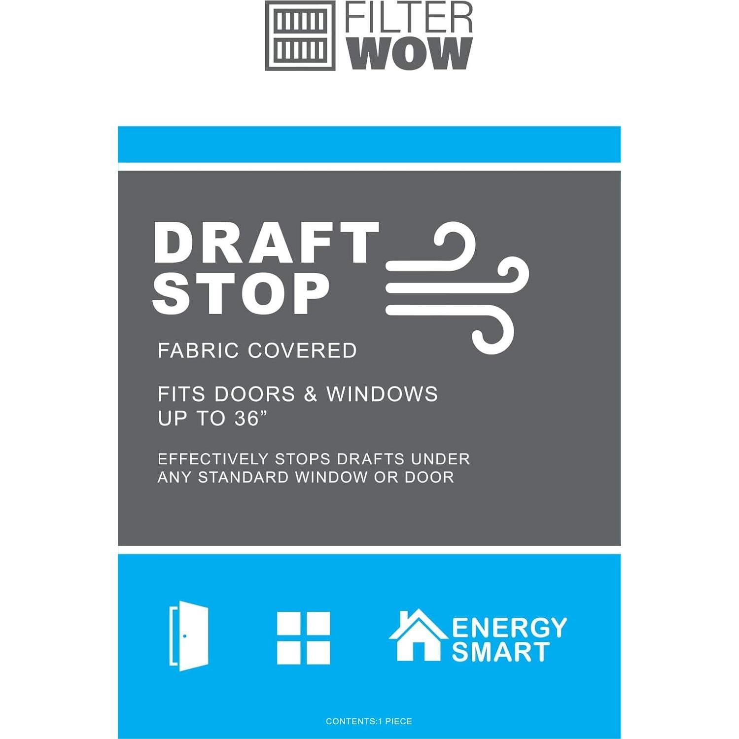 Tope de Draft para Puerta FilterWow - Bloqueador de Corrientes 91.4 cm