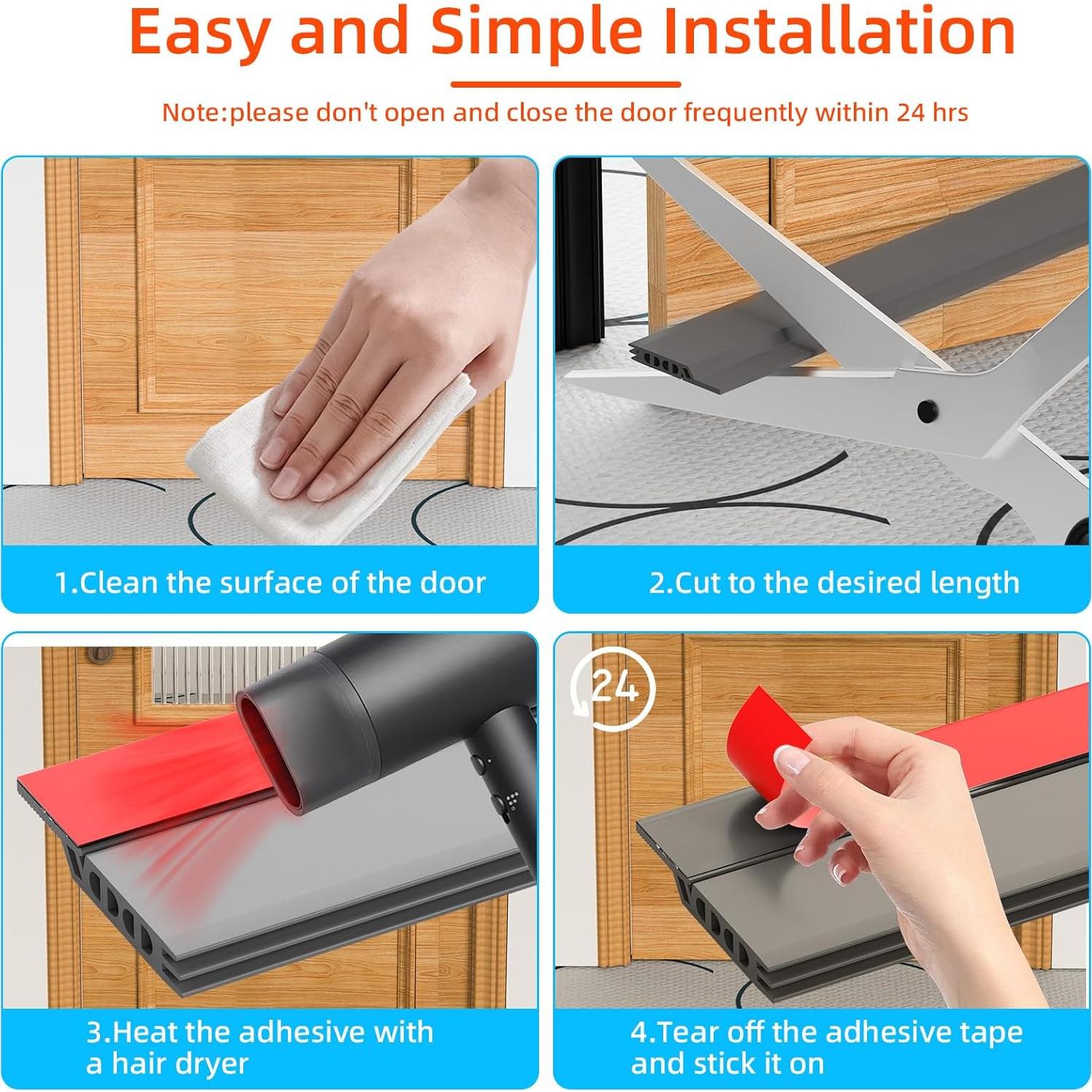 Tapón para Corrientes de Aire Cyzarize 99cm Gris - Sellado Puerta