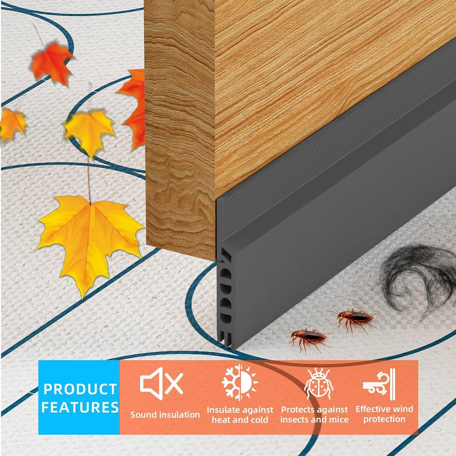 Tapón para Corrientes de Aire Cyzarize 99cm Gris - Sellado Puerta