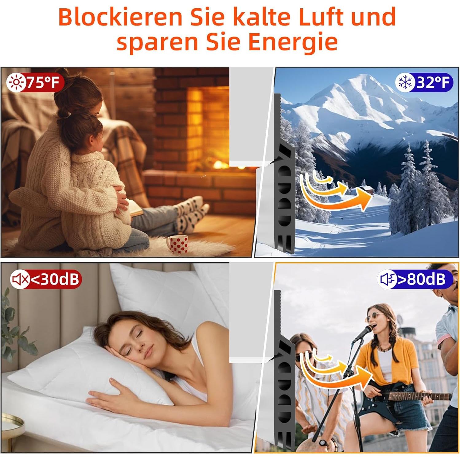 Tapón para Corrientes de Aire Cyzarize 99cm Gris - Sellado Puerta