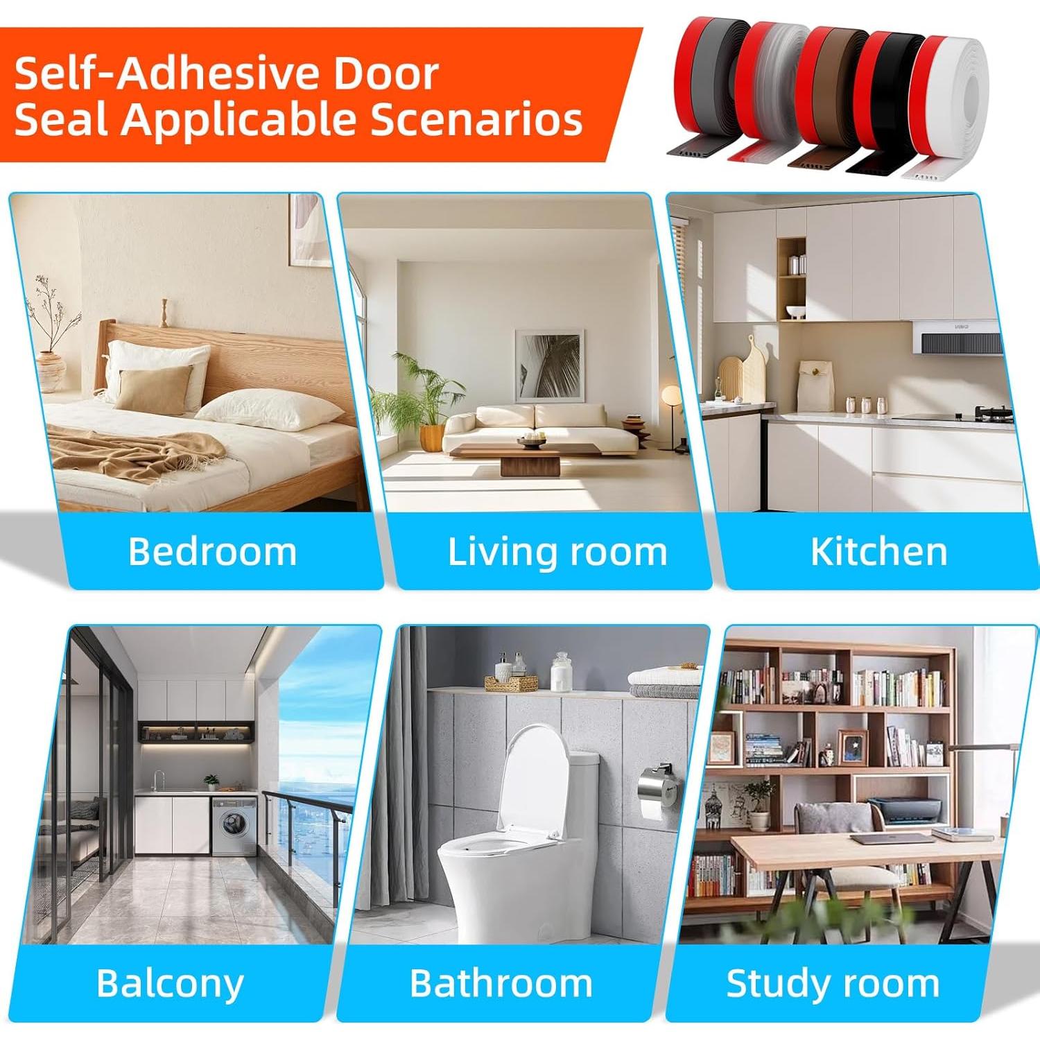 Tapón para Corrientes de Aire Cyzarize 99cm Gris - Sellado Puerta