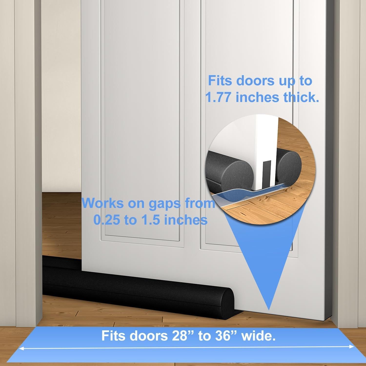 Tapón Aislante para Puertas LM BODYCARE 91 cm Negro