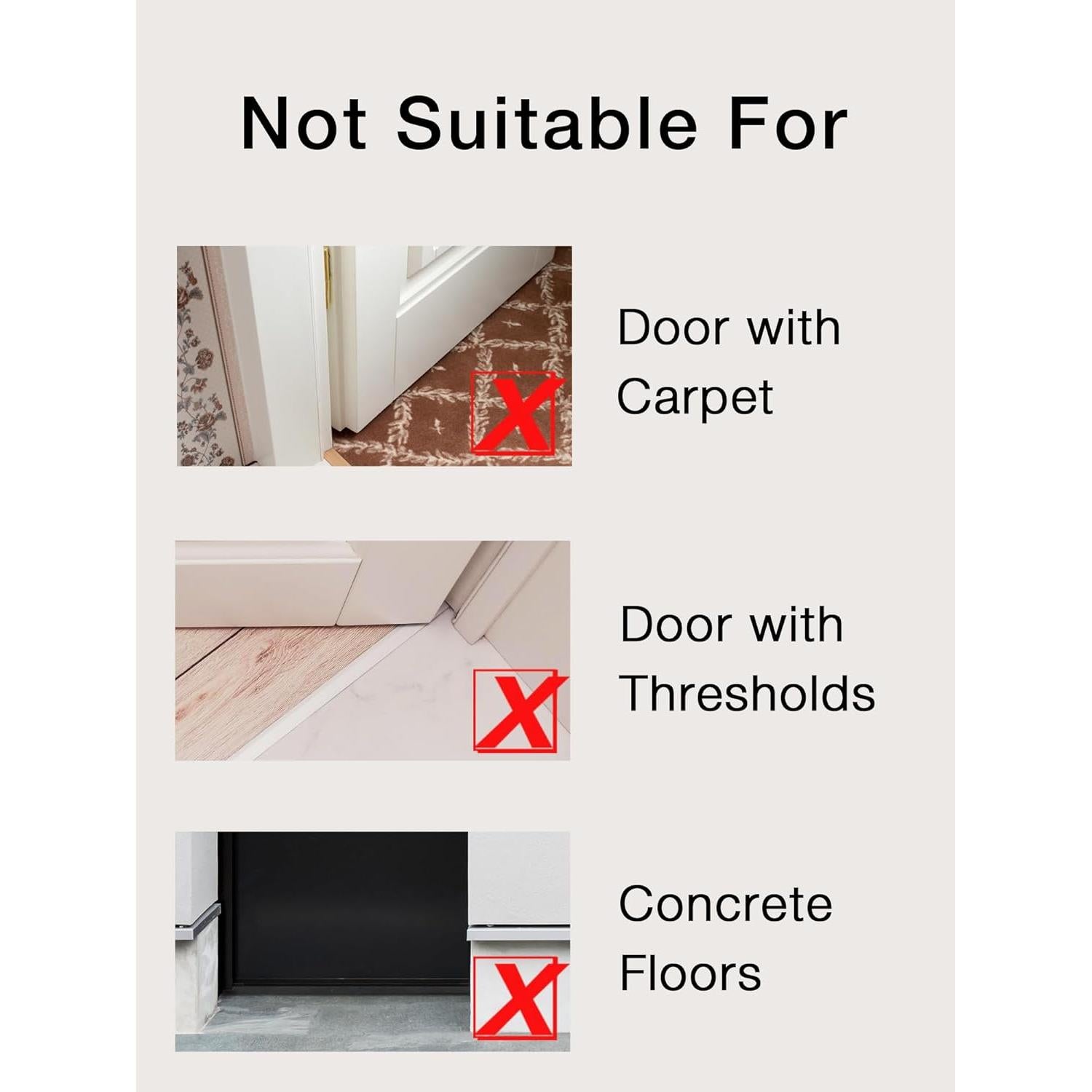 Tapón de Draft de Silicona SUNMON 1.01m para Puerta