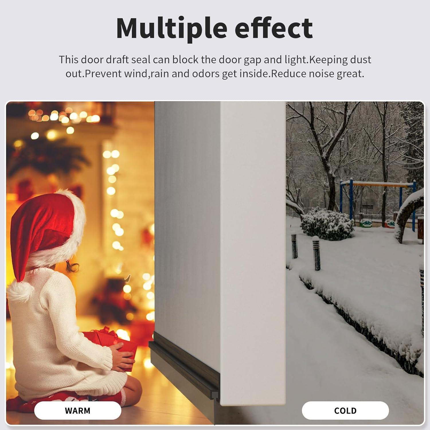 Burlete Cortable para Puertas YYGCL 99 cm Negro - 2 Unidades