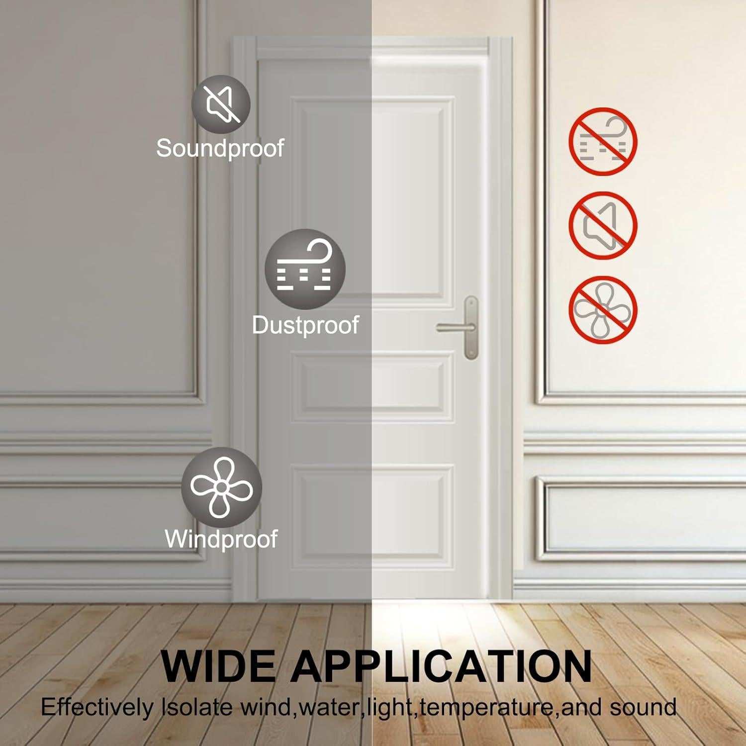 Tira de Sellado para Puerta Astrallgn 7.92m Goma Negra