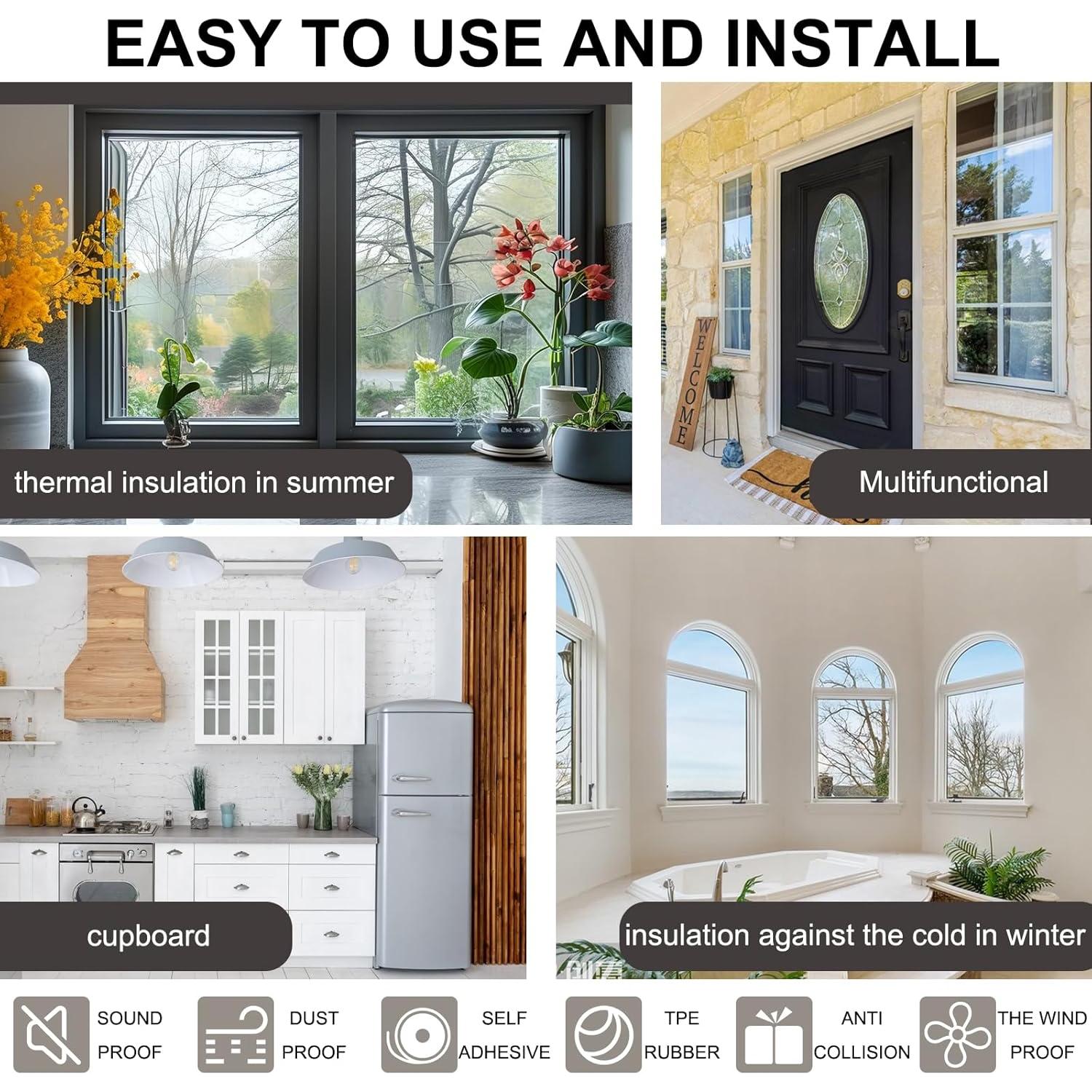 Tira de Sellado para Puerta Astrallgn 7.92m Goma Negra