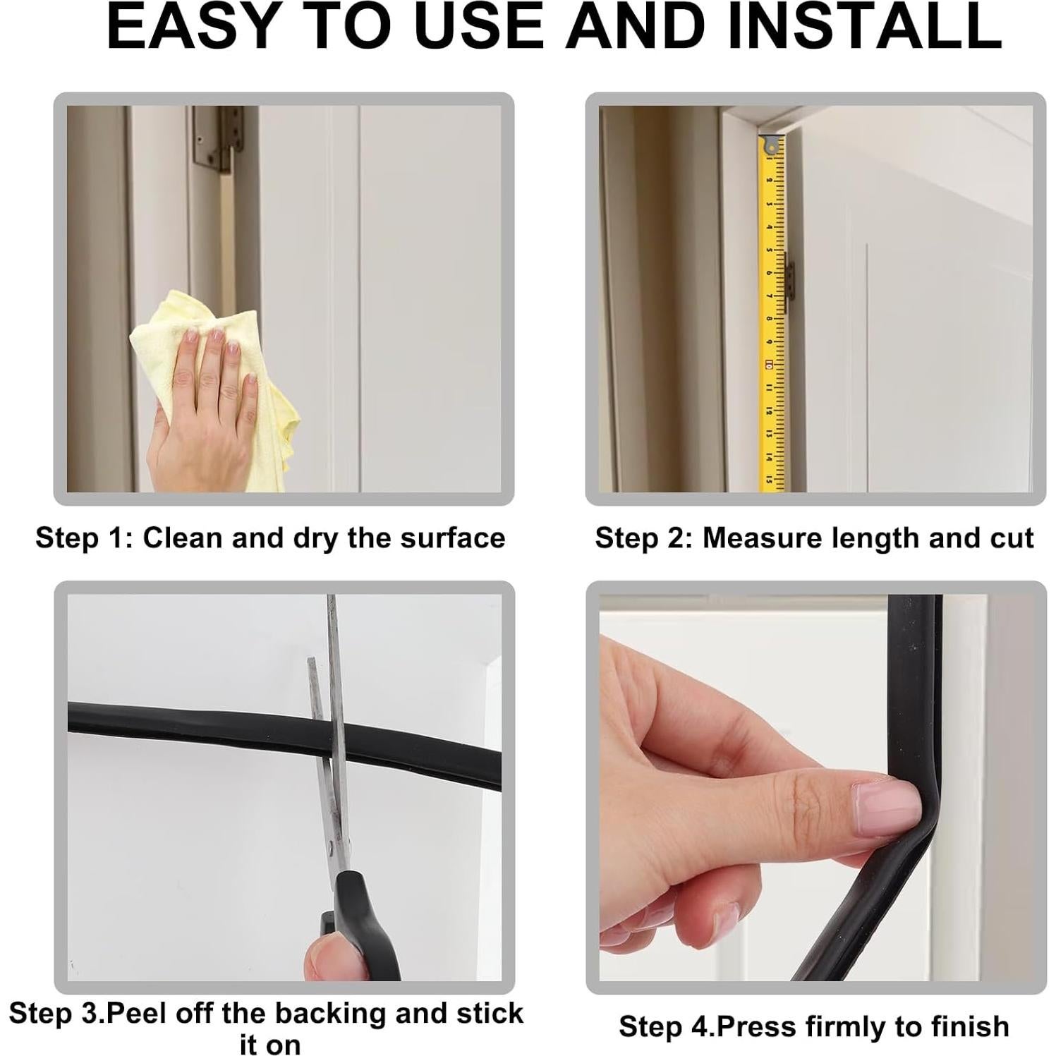 Tira de Sellado para Puerta Astrallgn 7.92m Goma Negra