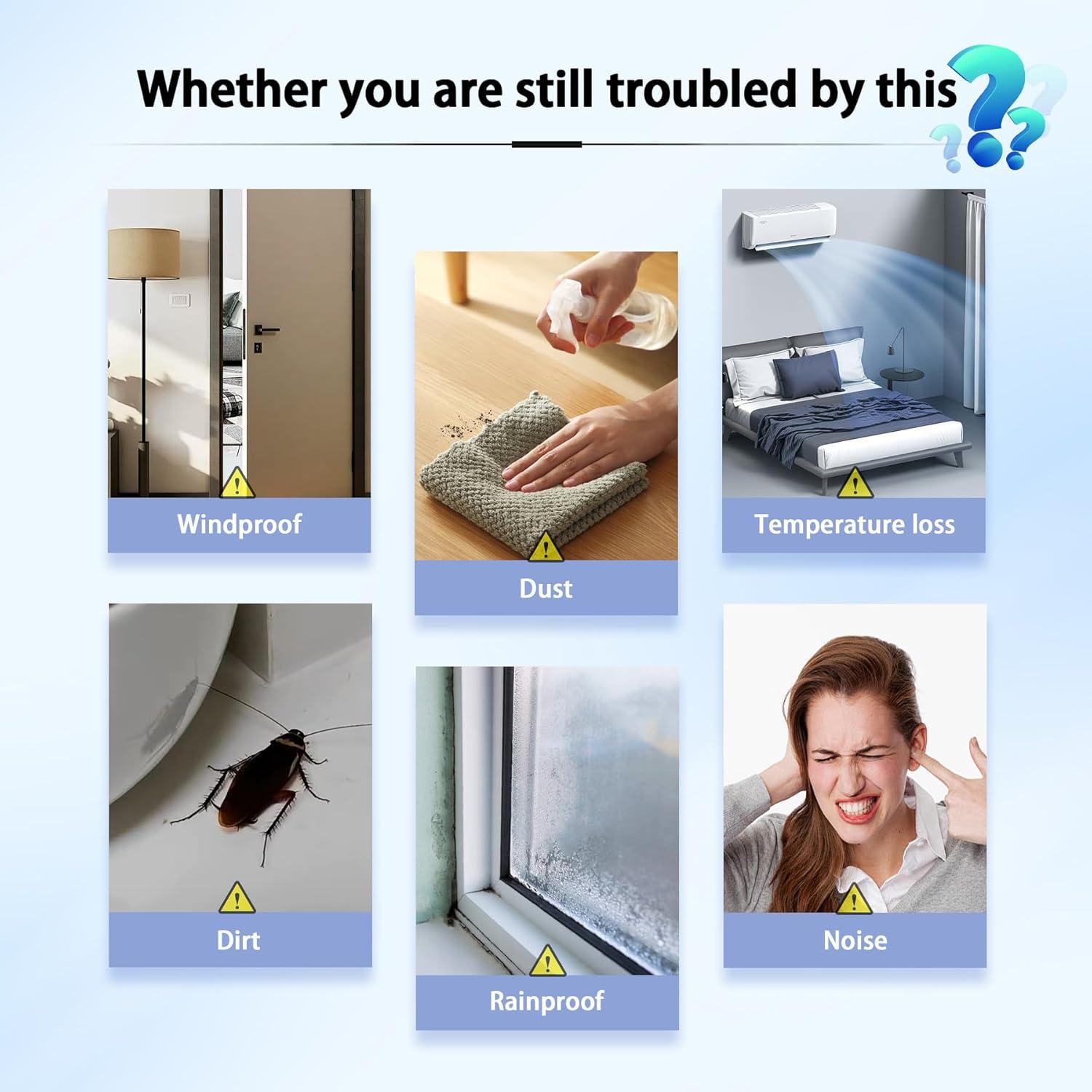 Tira de Sello de Silicona Coengwui 3.05m x 5cm Blanca