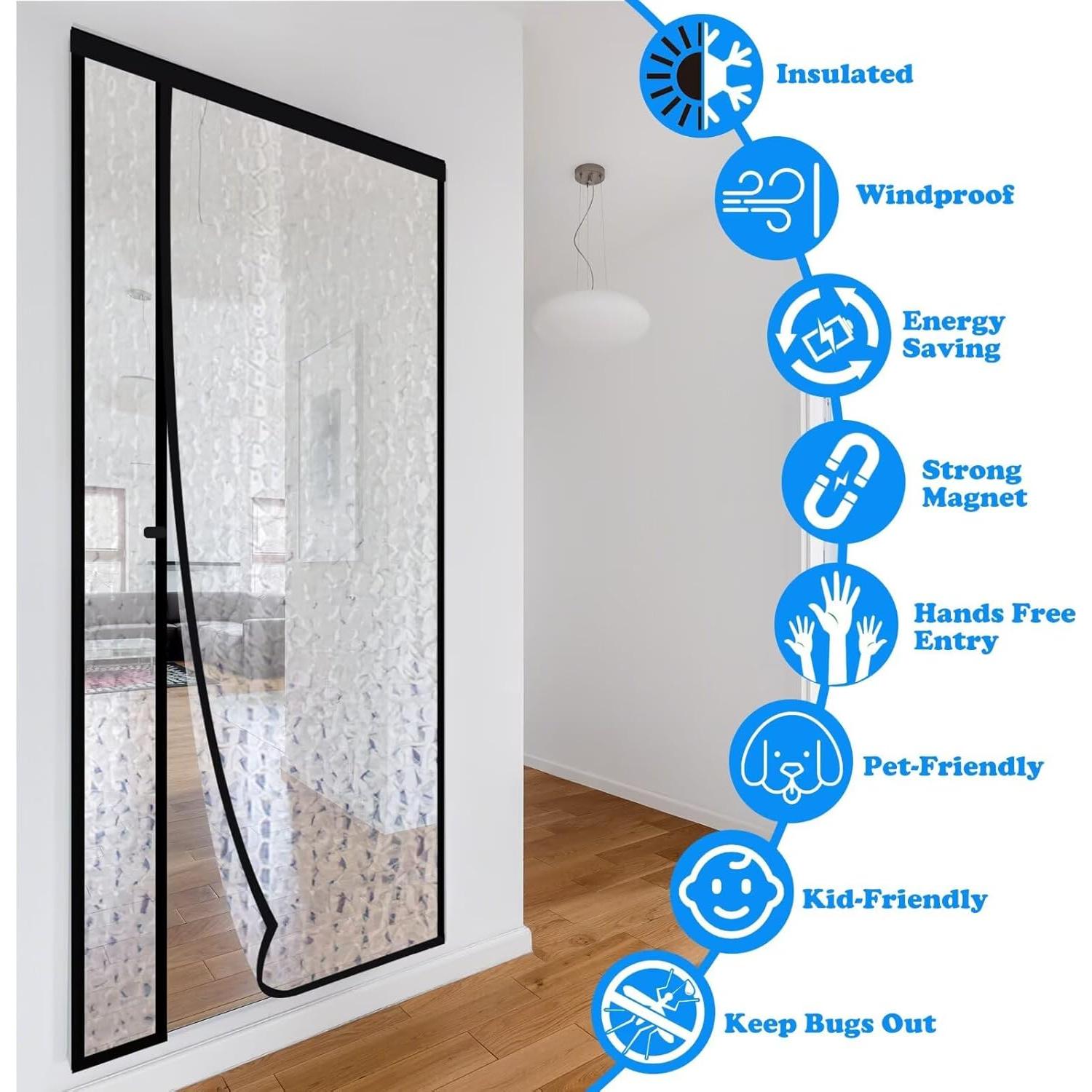 Cortina de Puerta Aislante Magnética RELIANCER 86.4x198.1cm