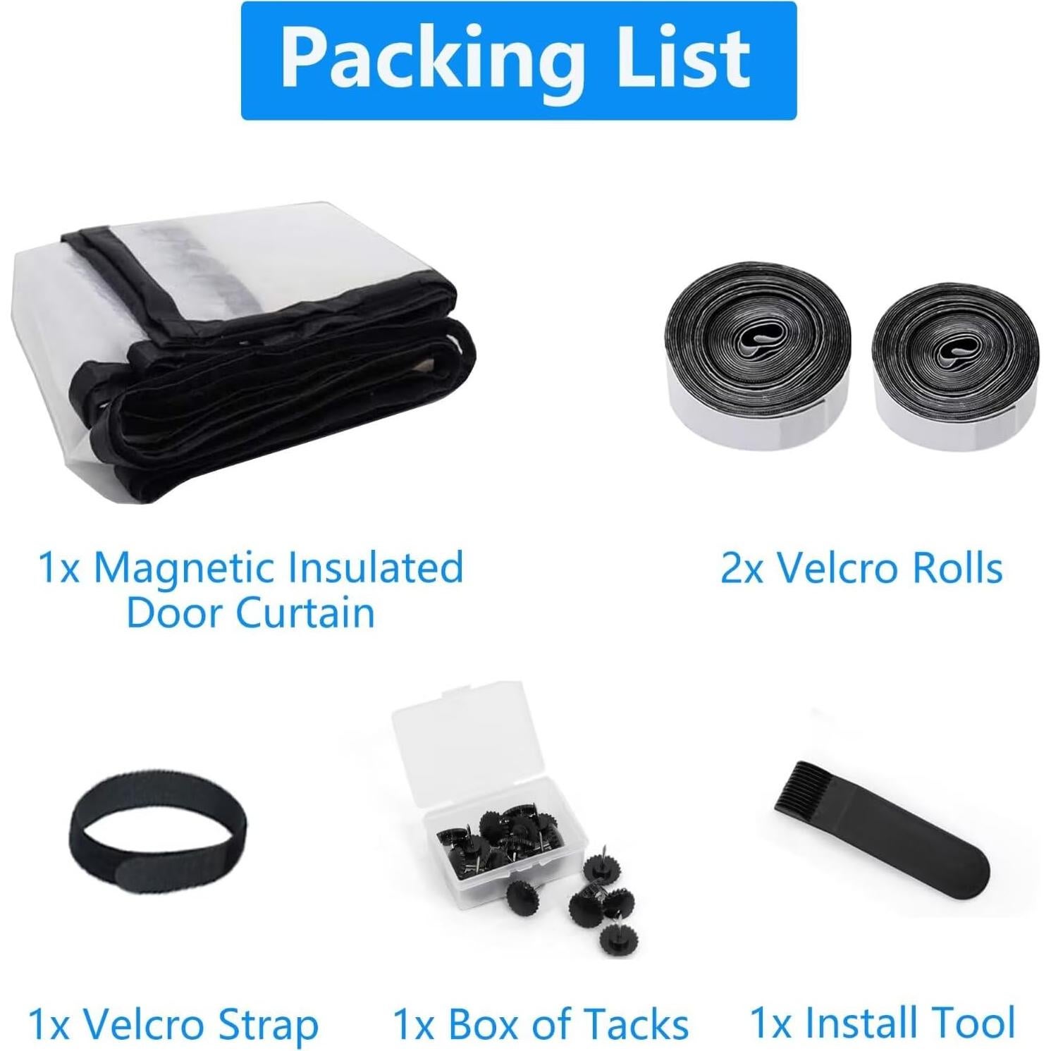 Cortina de Puerta Aislante Magnética RELIANCER 86.4x198.1cm