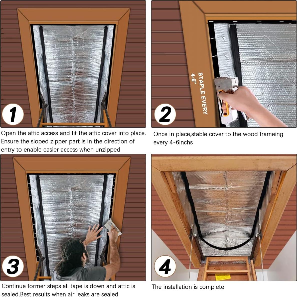 Cubierta de Aislamiento para Puerta de Ático Storystore 137x63 cm