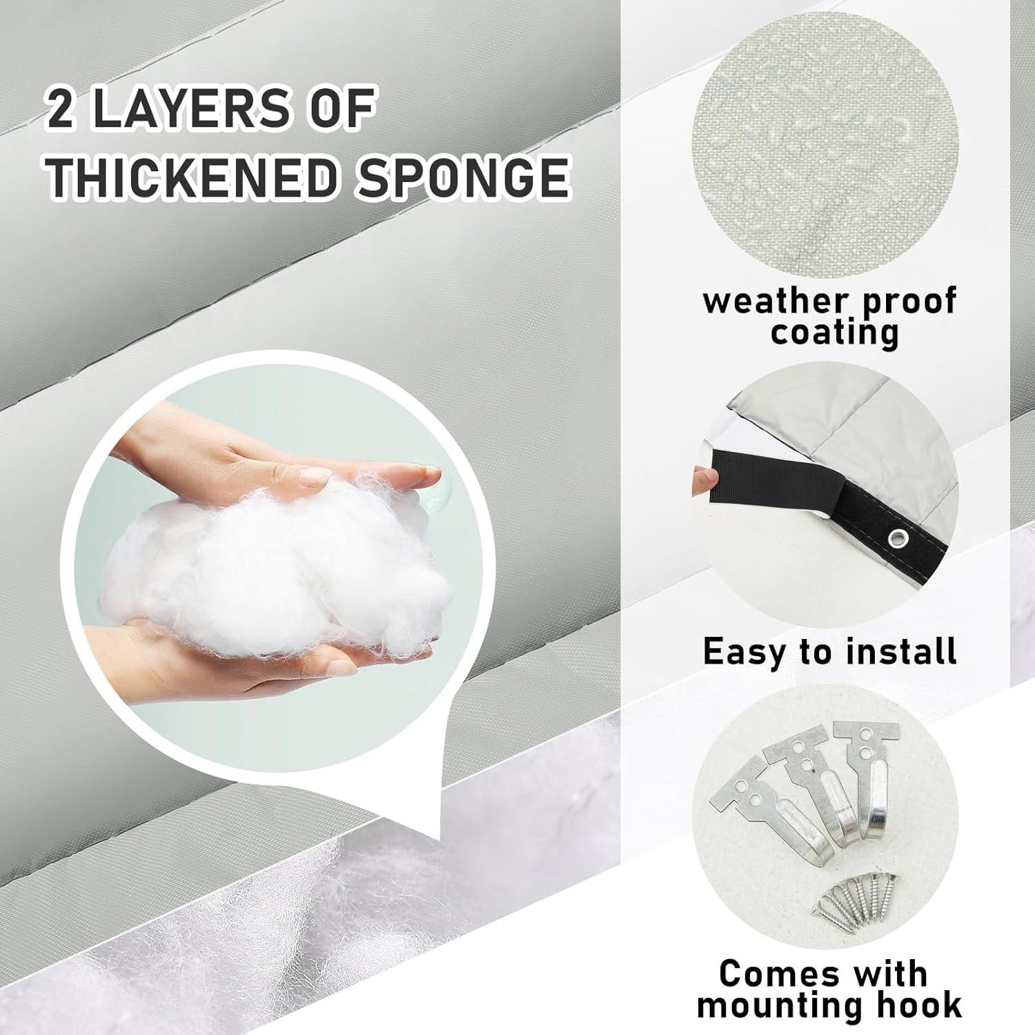 Cortina Térmica Aislante Acústica Peryiter 81x203 cm Gris