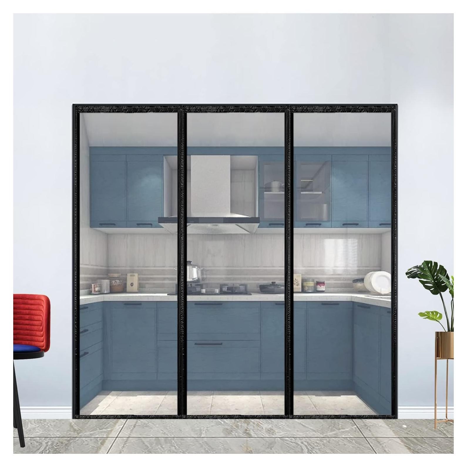 Cortina de Puerta Aislante Magnética SANJIANKER 182.88x203.2cm