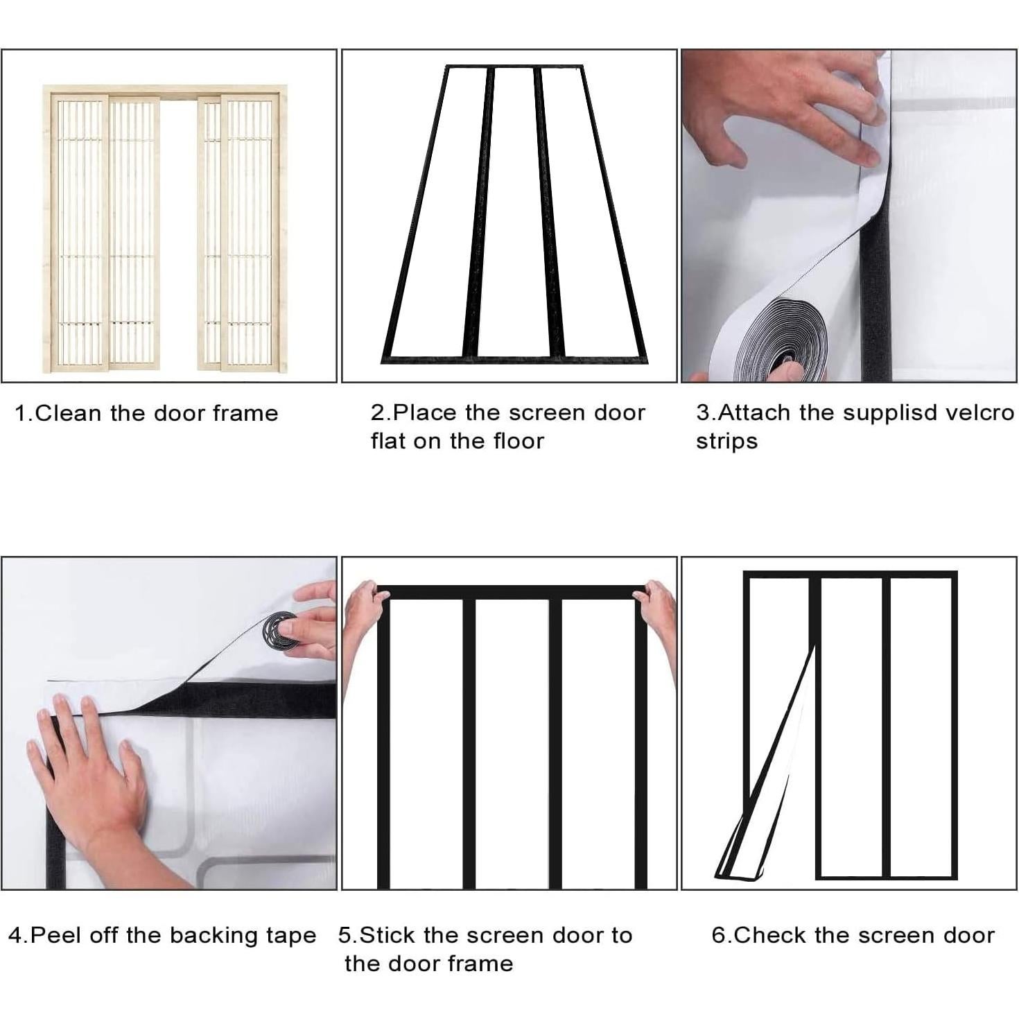Cortina de Puerta Aislante Magnética SANJIANKER 182.88x203.2cm