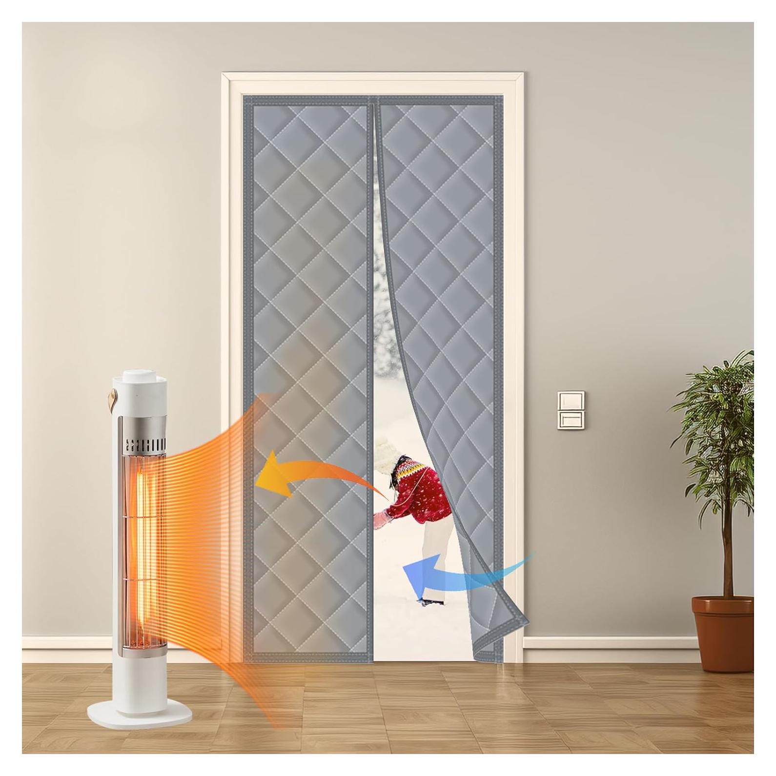 Cortina de Puerta Térmica Aislante Magnética GEWOSI 96.5x208.3cm