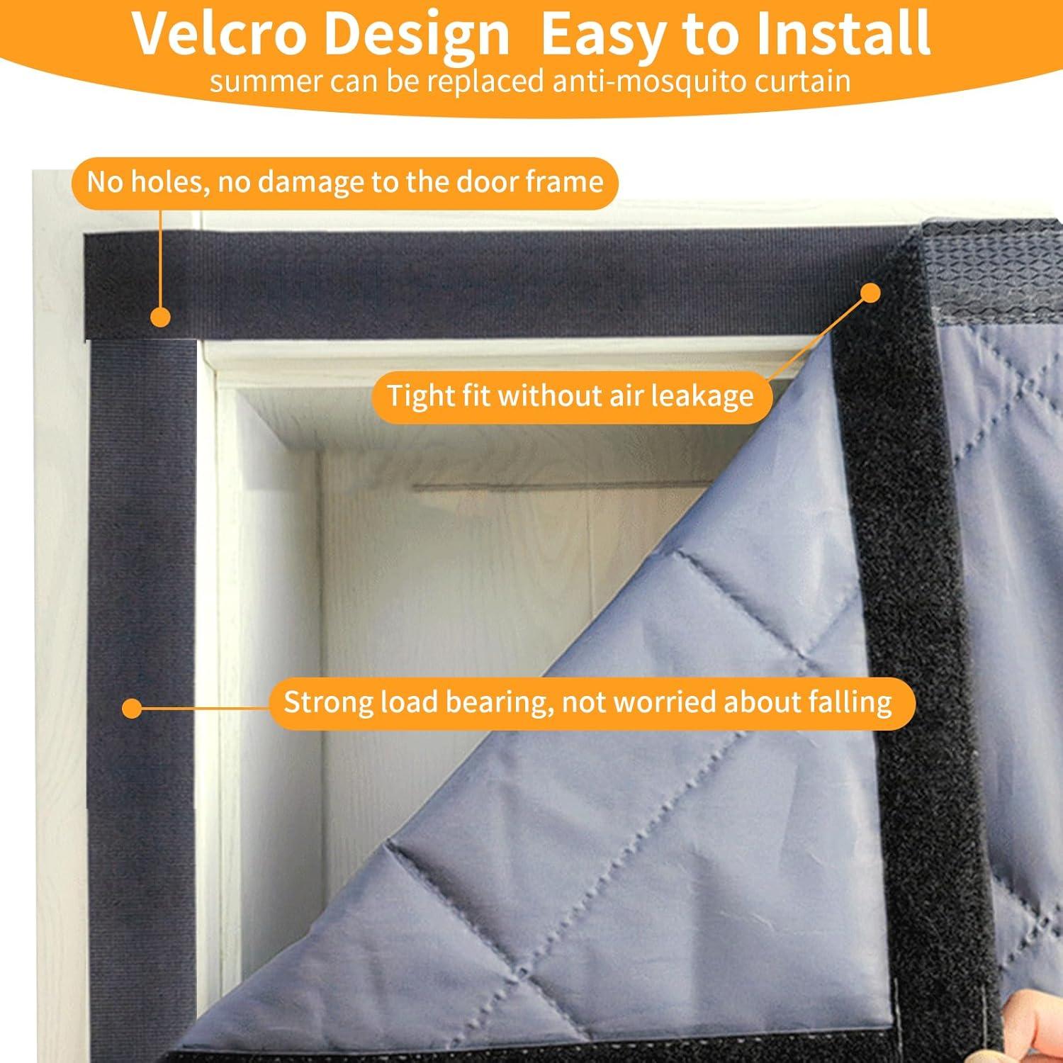 Cortina de Puerta Térmica Aislante Magnética GEWOSI 96.5x208.3cm