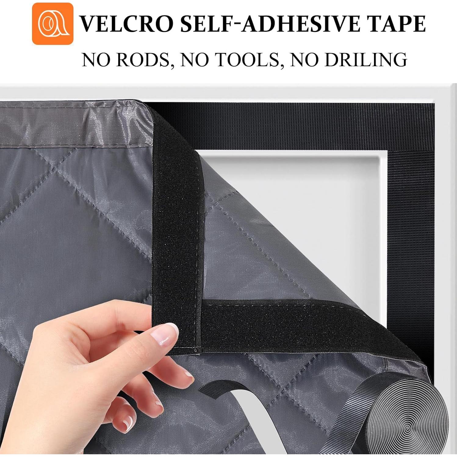 Cortina Térmica Aislante Magnética Zisoue 91.44x243.84 cm Gris