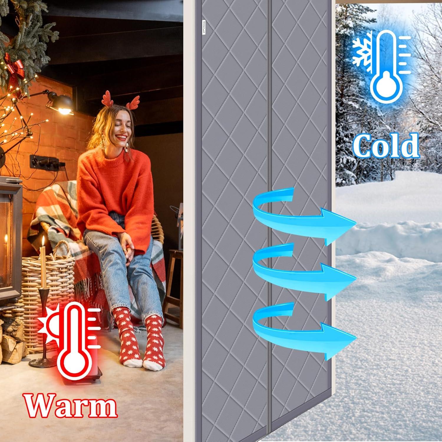 Cortina Térmica Aislante Magnética Zisoue 91.44x243.84 cm Gris