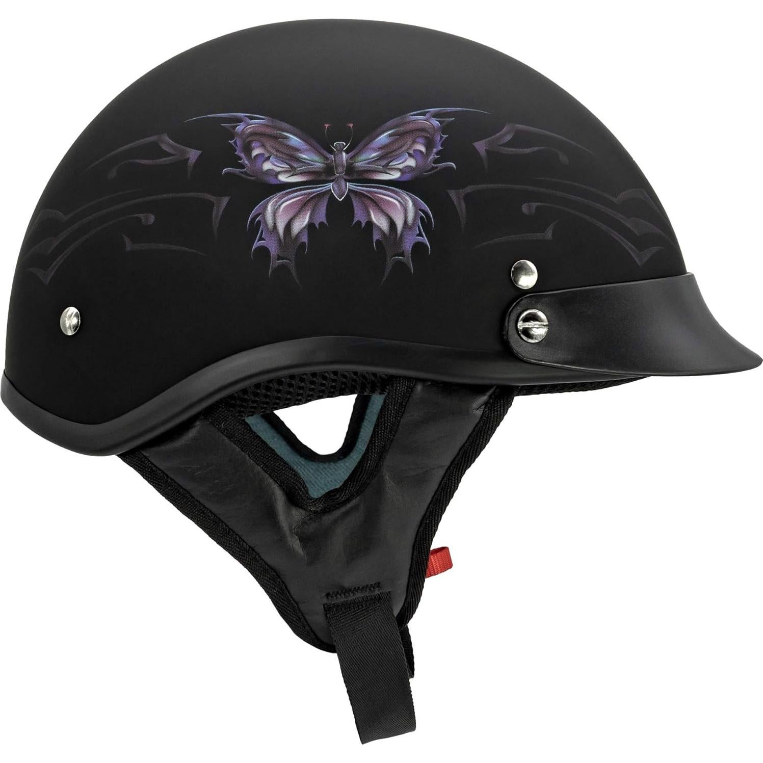 Casco VCAN V515BF21 Mariposa Negra Mate Unisex