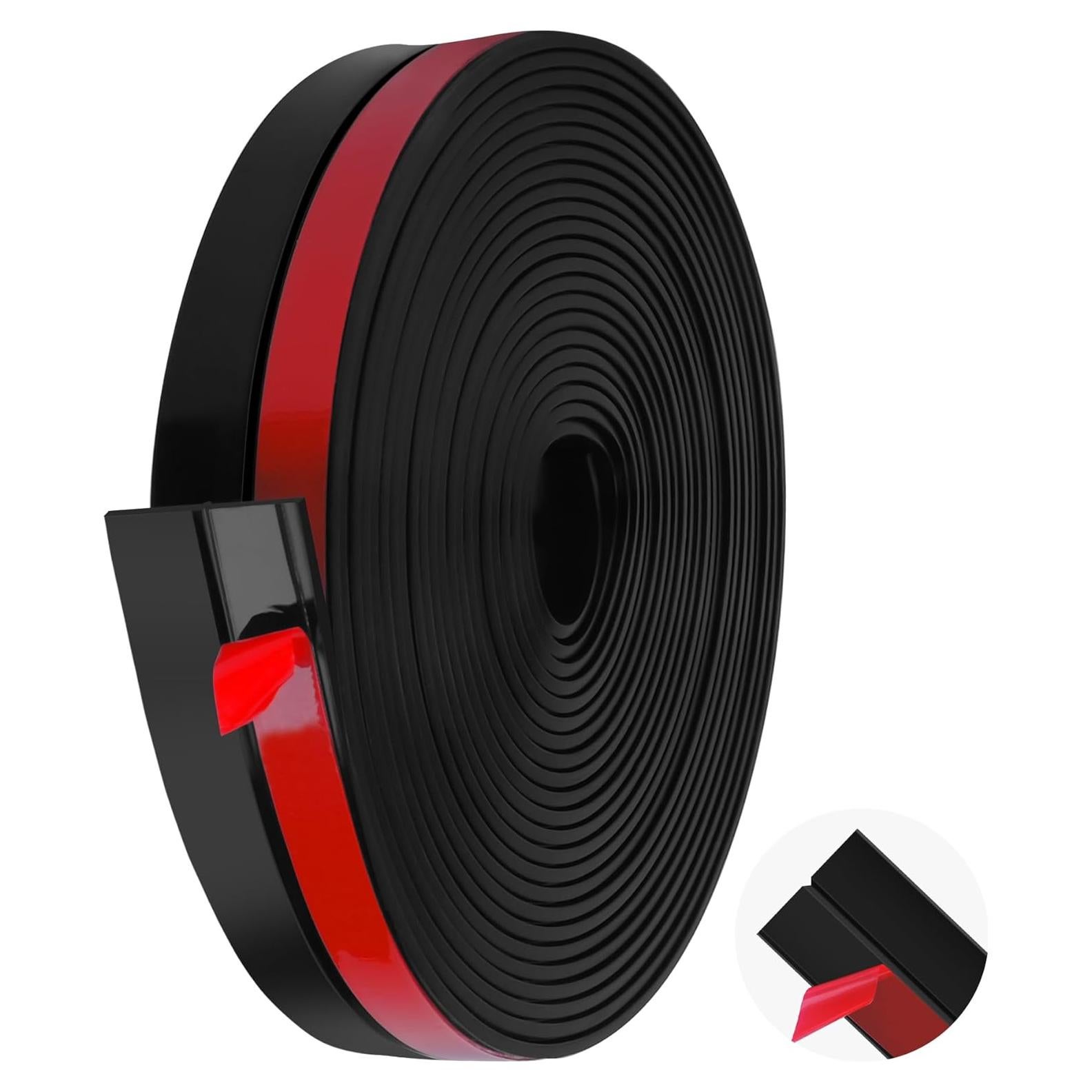 Tira de Aislamiento MYFAMIREA 6.1m Silicona Negra para Puertas