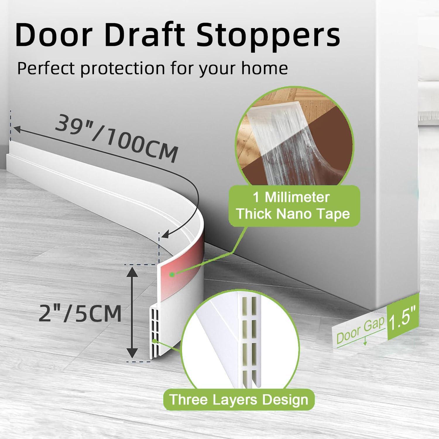 Bloqueador de Corrientes de Aire DINGLIAN Blanco 5.08cm x 99cm