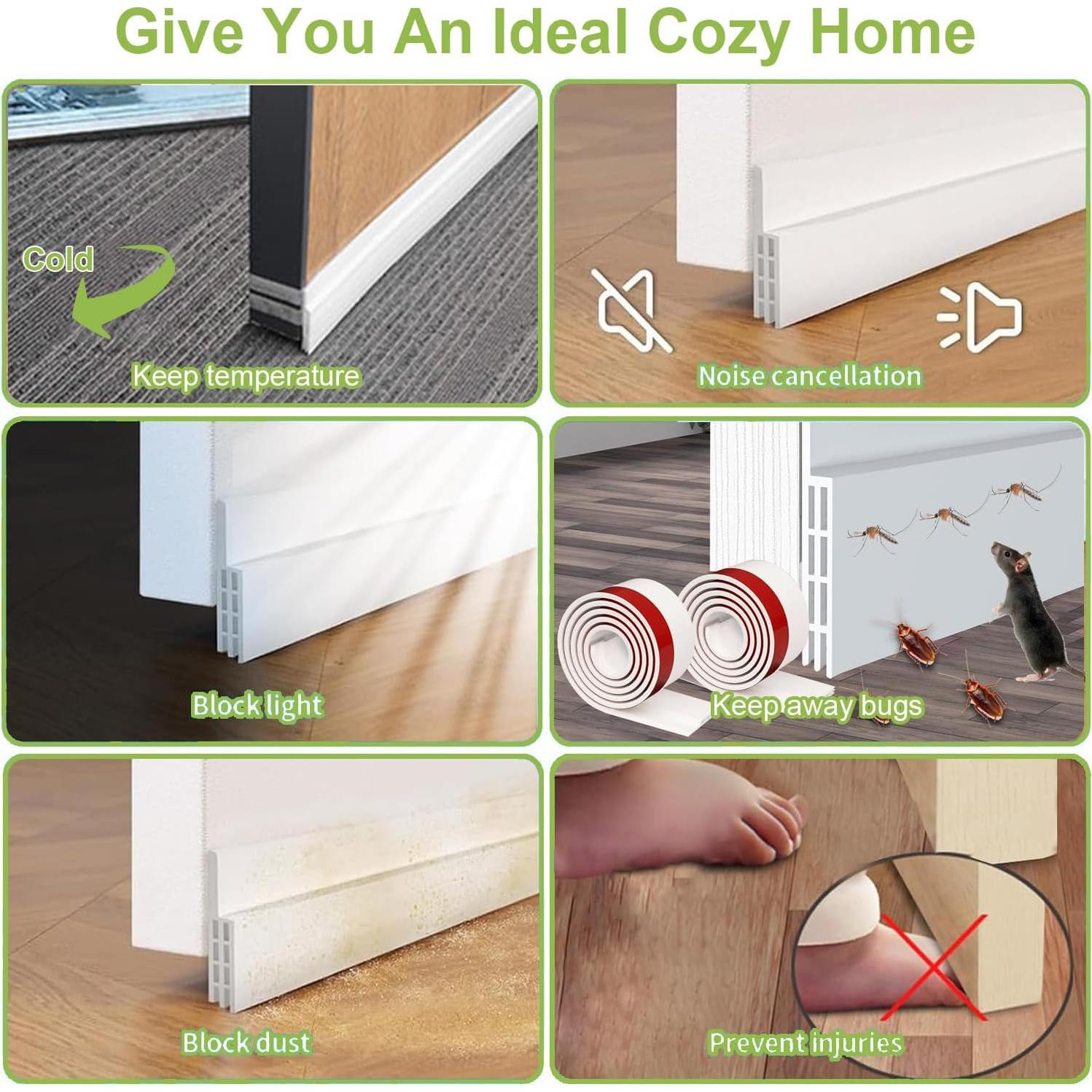 Bloqueador de Corrientes de Aire DINGLIAN Blanco 5.08cm x 99cm