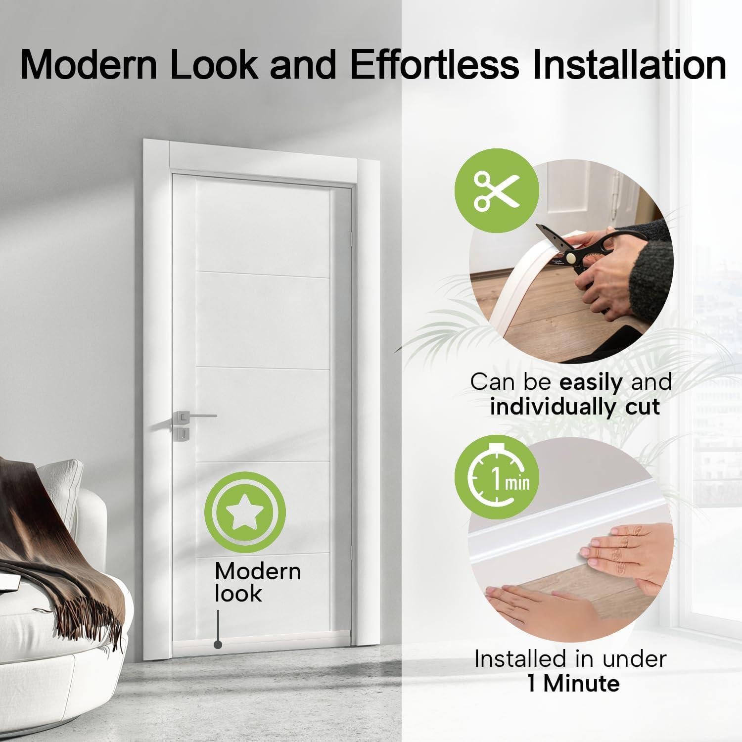 Bloqueador de Corrientes de Aire DINGLIAN Blanco 5.08cm x 99cm