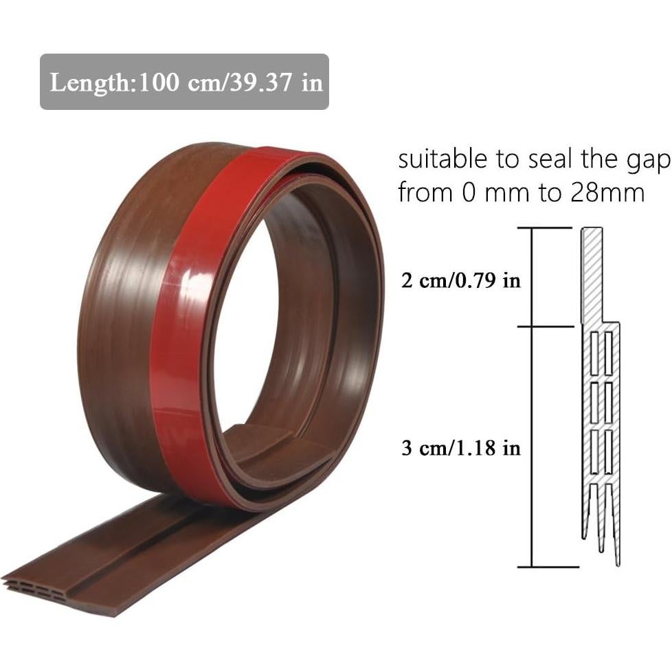Burlete autoadhesivo Yosoo 100cm para puertas interiores