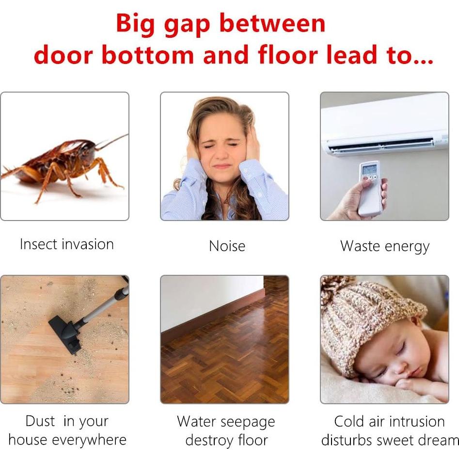 Burlete autoadhesivo Yosoo 100cm para puertas interiores