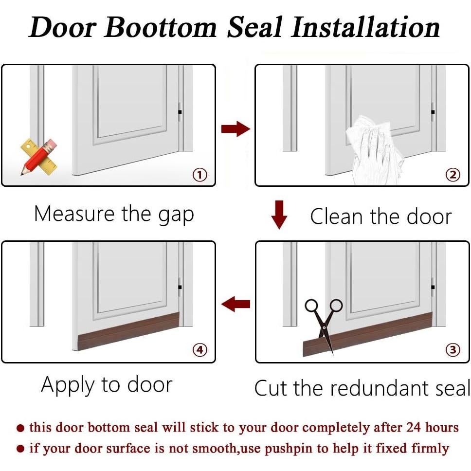 Burlete autoadhesivo Yosoo 100cm para puertas interiores