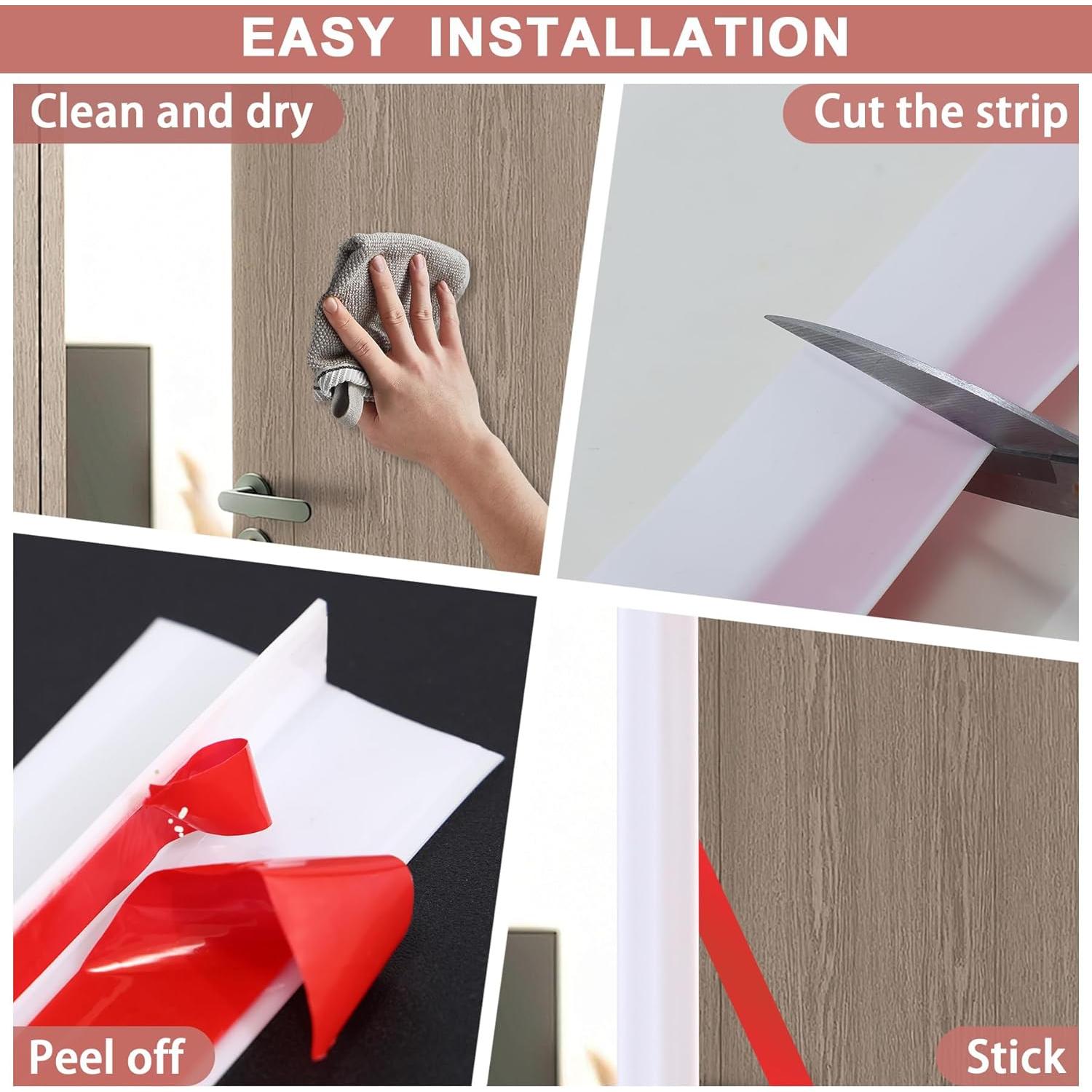 Tapón de Corrientes de Aire Lunghaa 122 cm Blanco Autoadhesivo