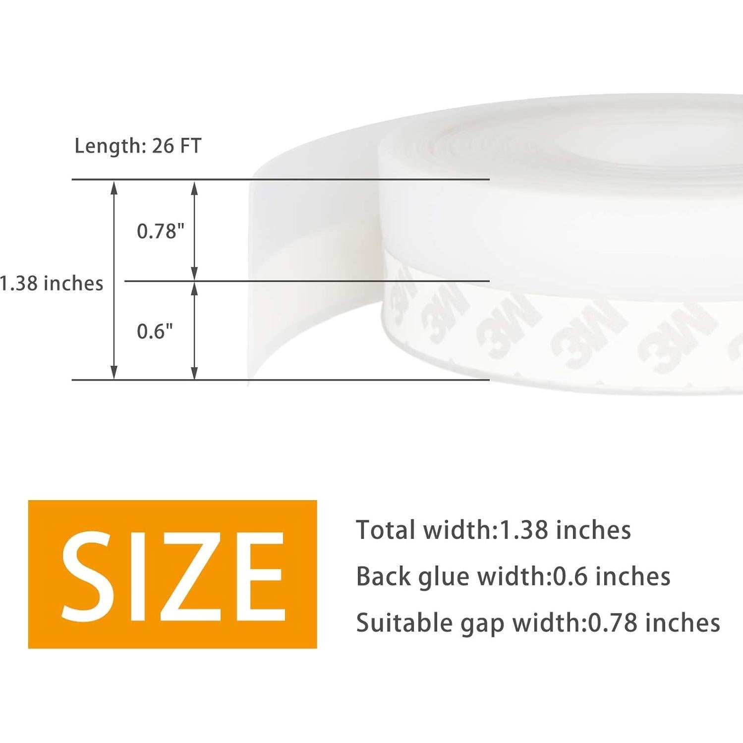 Tira de Sellado de Silicona Tadpole 35mm x 7.92m Transparente