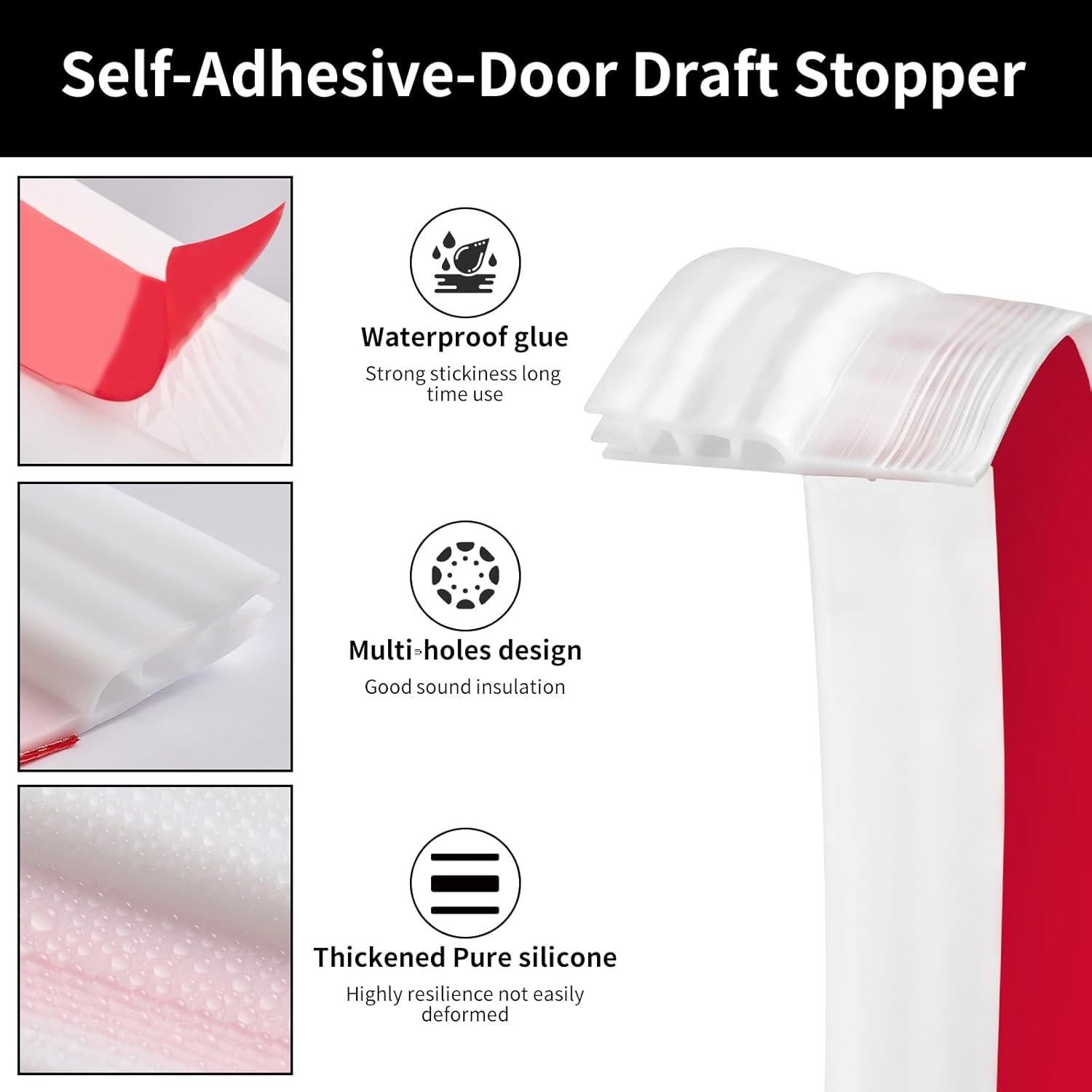 Paquete de 2 Tapas para Puertas VZZNN 198 cm Aislamiento Ruido