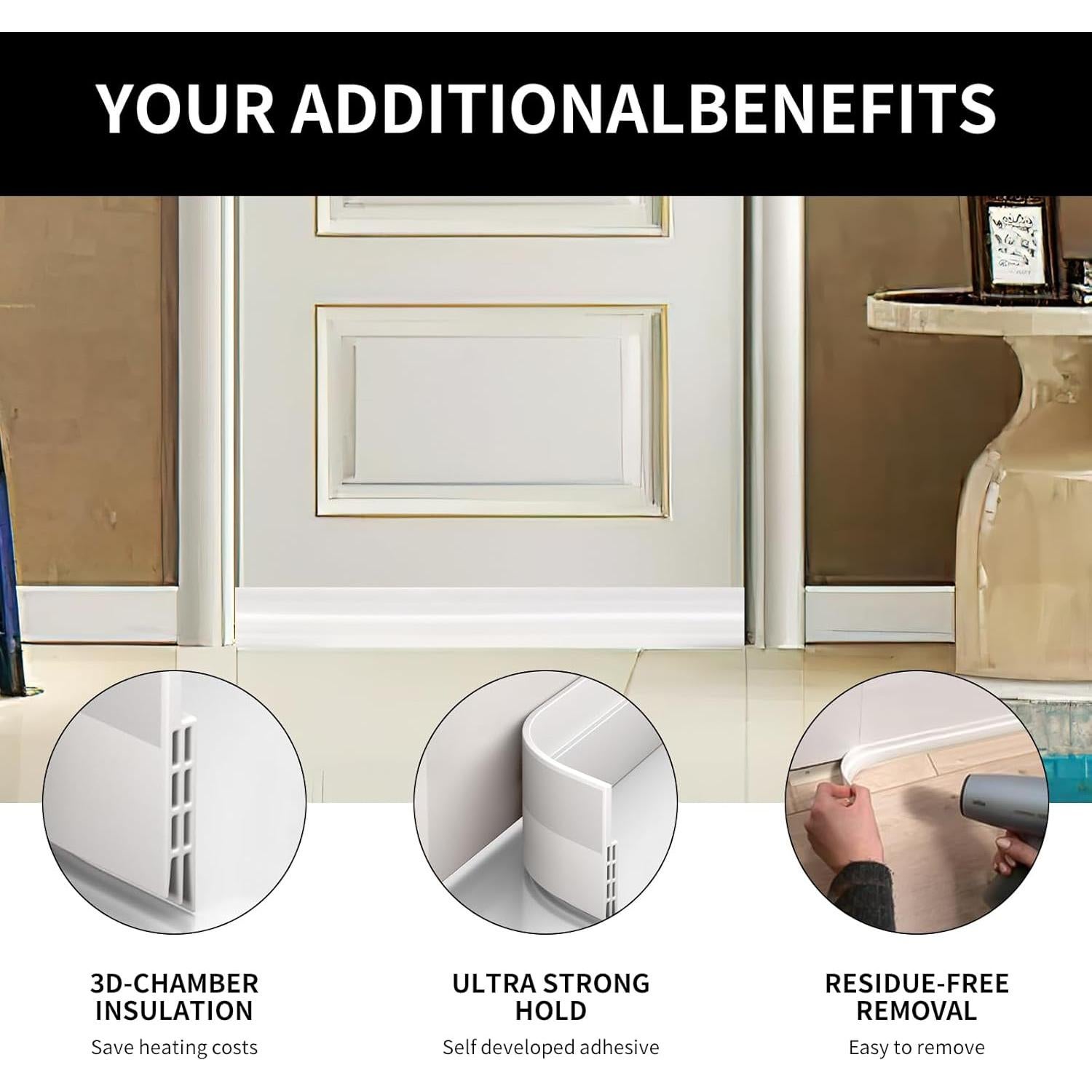 Paquete de 2 Tapas para Puertas VZZNN 198 cm Aislamiento Ruido