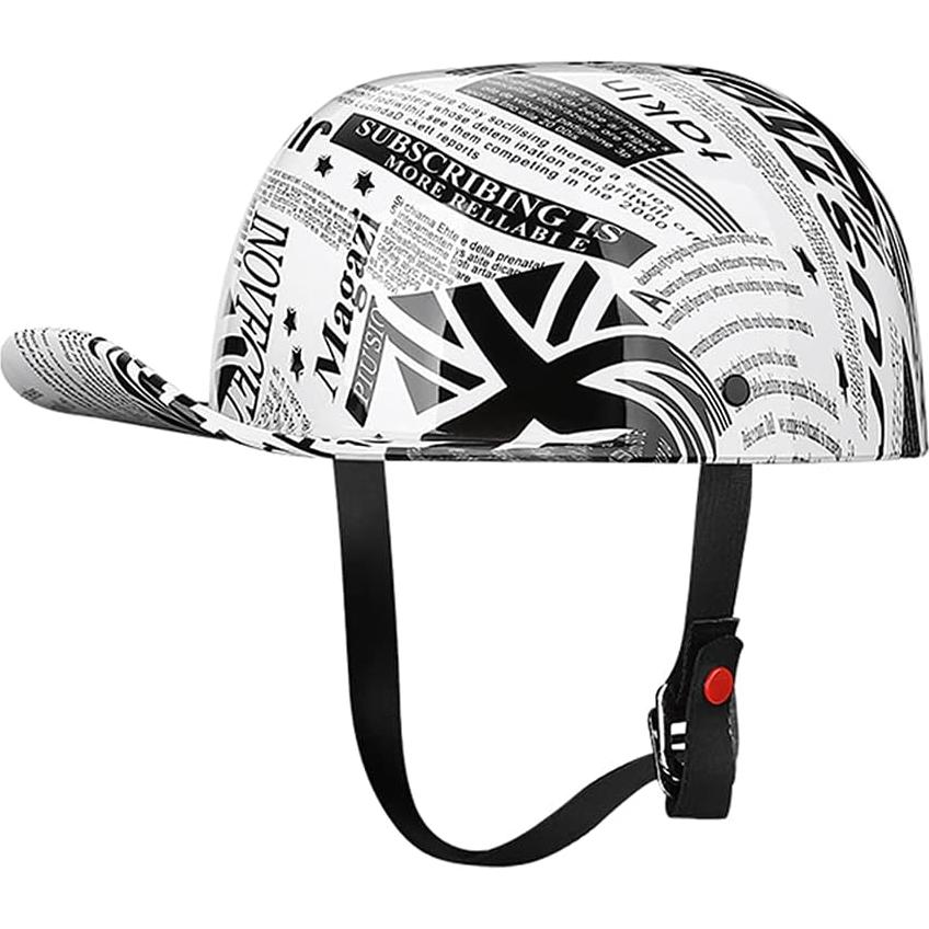 Casco de motocicleta Woljay K1 retro unisex azul medio