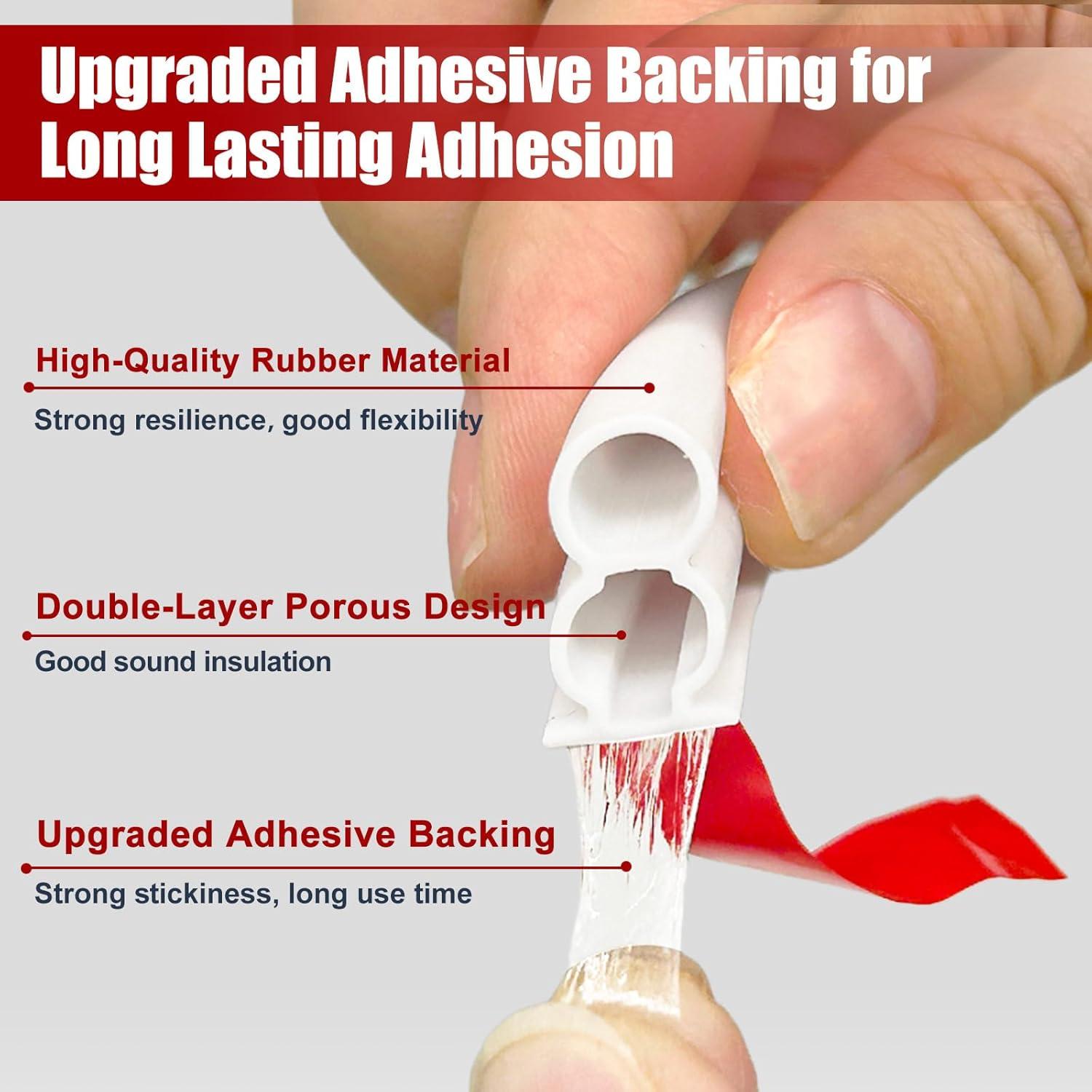 Burlete Autoadhesivo ZWZIOO 12m Blanco para Puertas y Ventanas