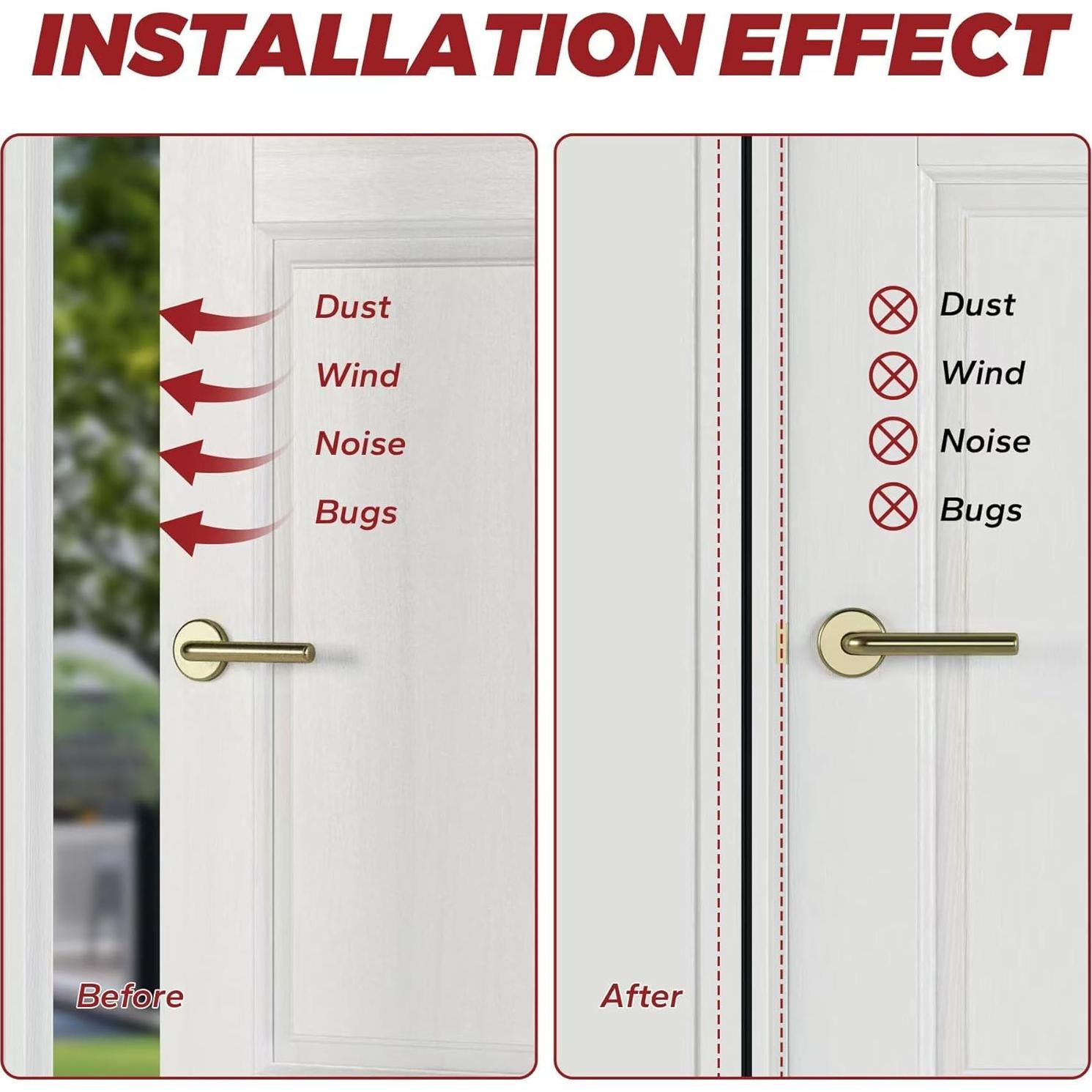 Burlete Autoadhesivo ZWZIOO 12m Blanco para Puertas y Ventanas