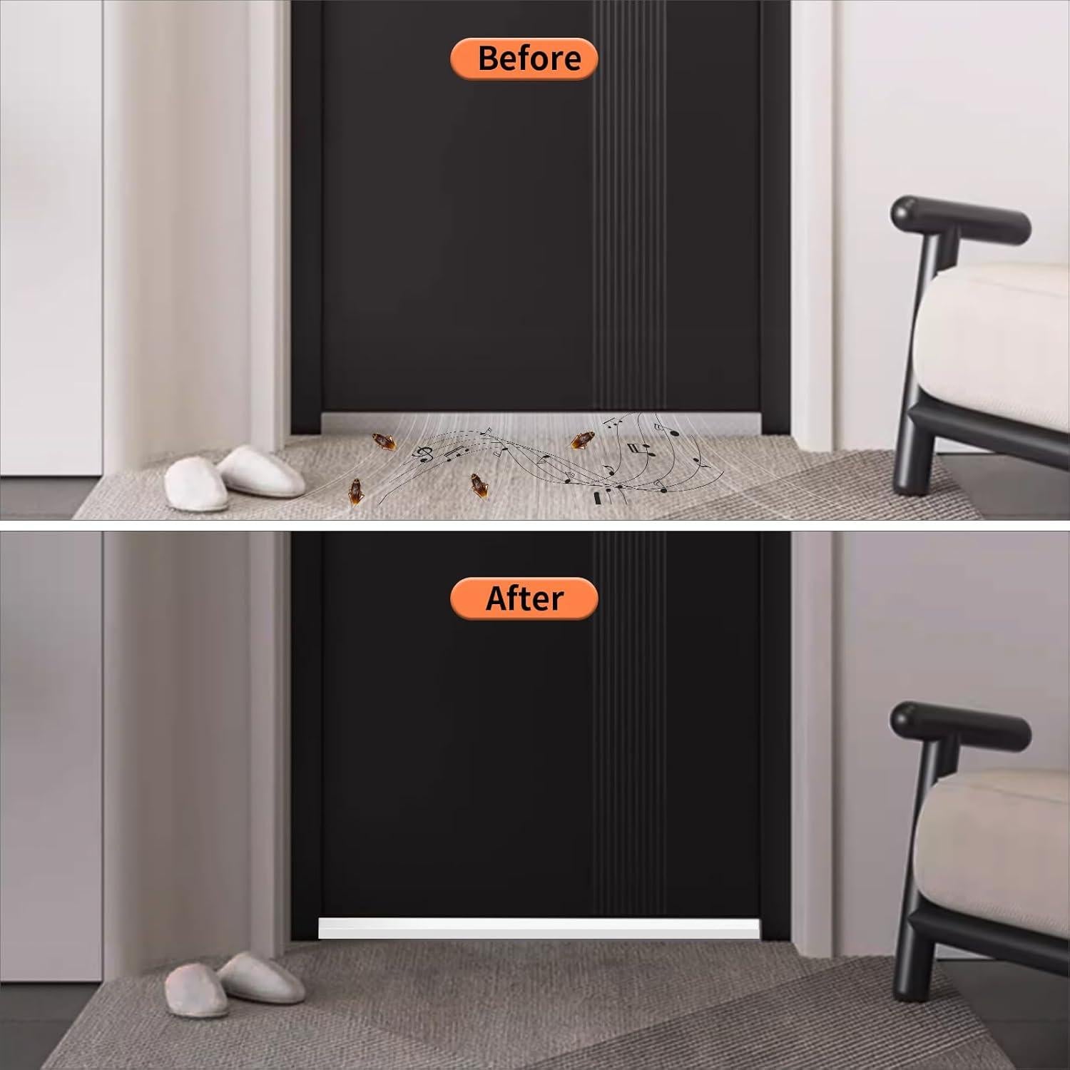 Burlete de Puerta MIKONIYA 15.24m Aislamiento Acústico Blanco