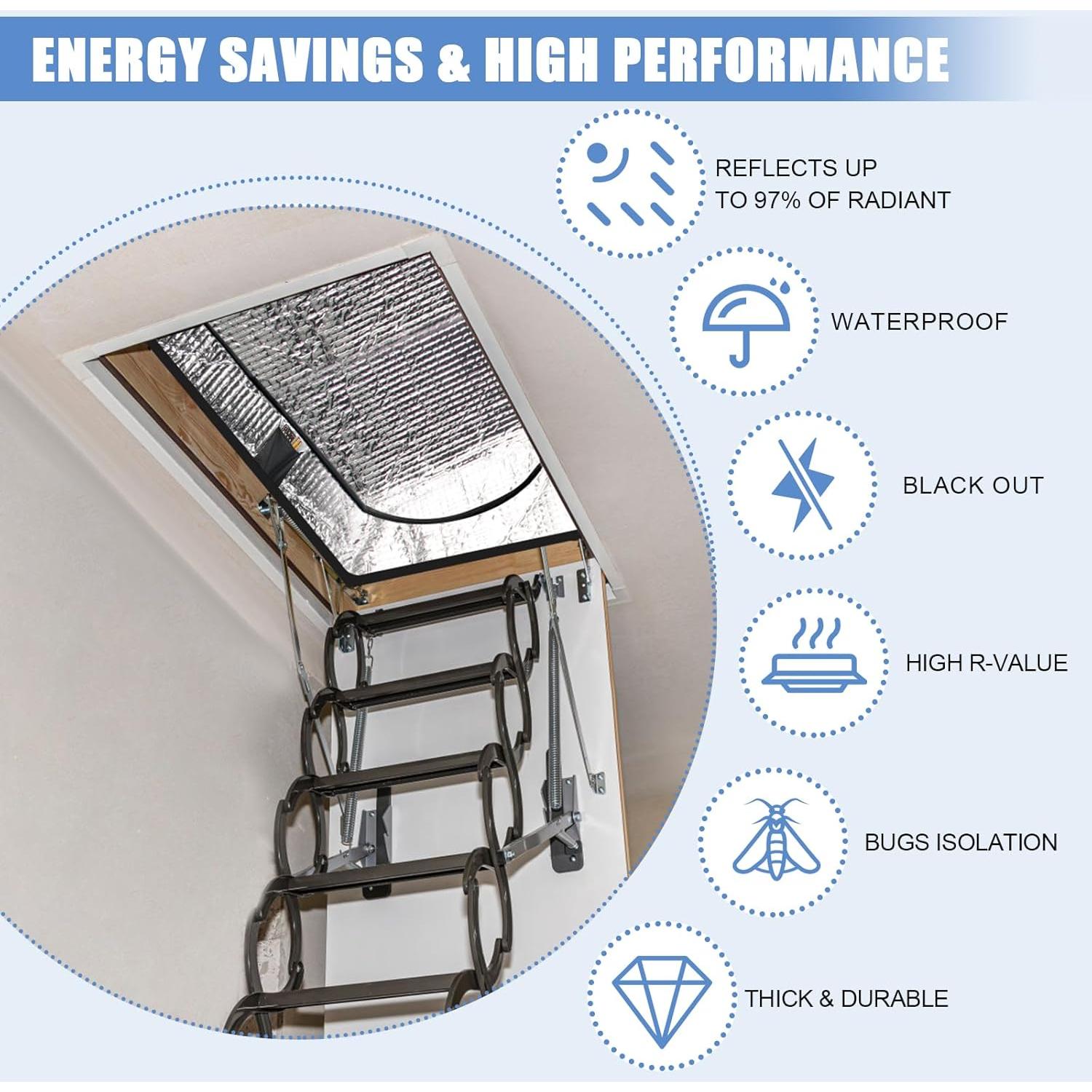 Cubierta de Aislamiento para Escaleras de Ático Coldairsoap 63.5x137.2 cm