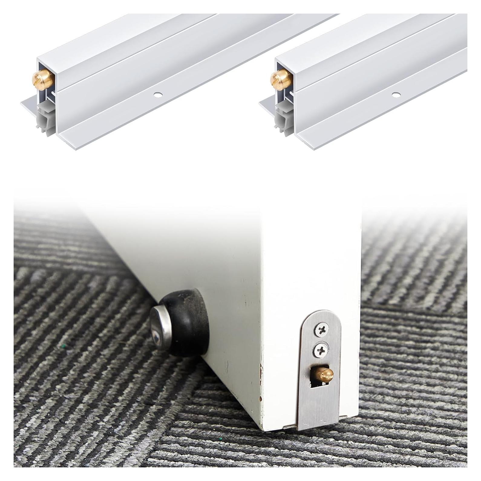 2 Sellos Inferiores Automáticos de Puerta Yaocom Aluminio 14.3x914.4mm