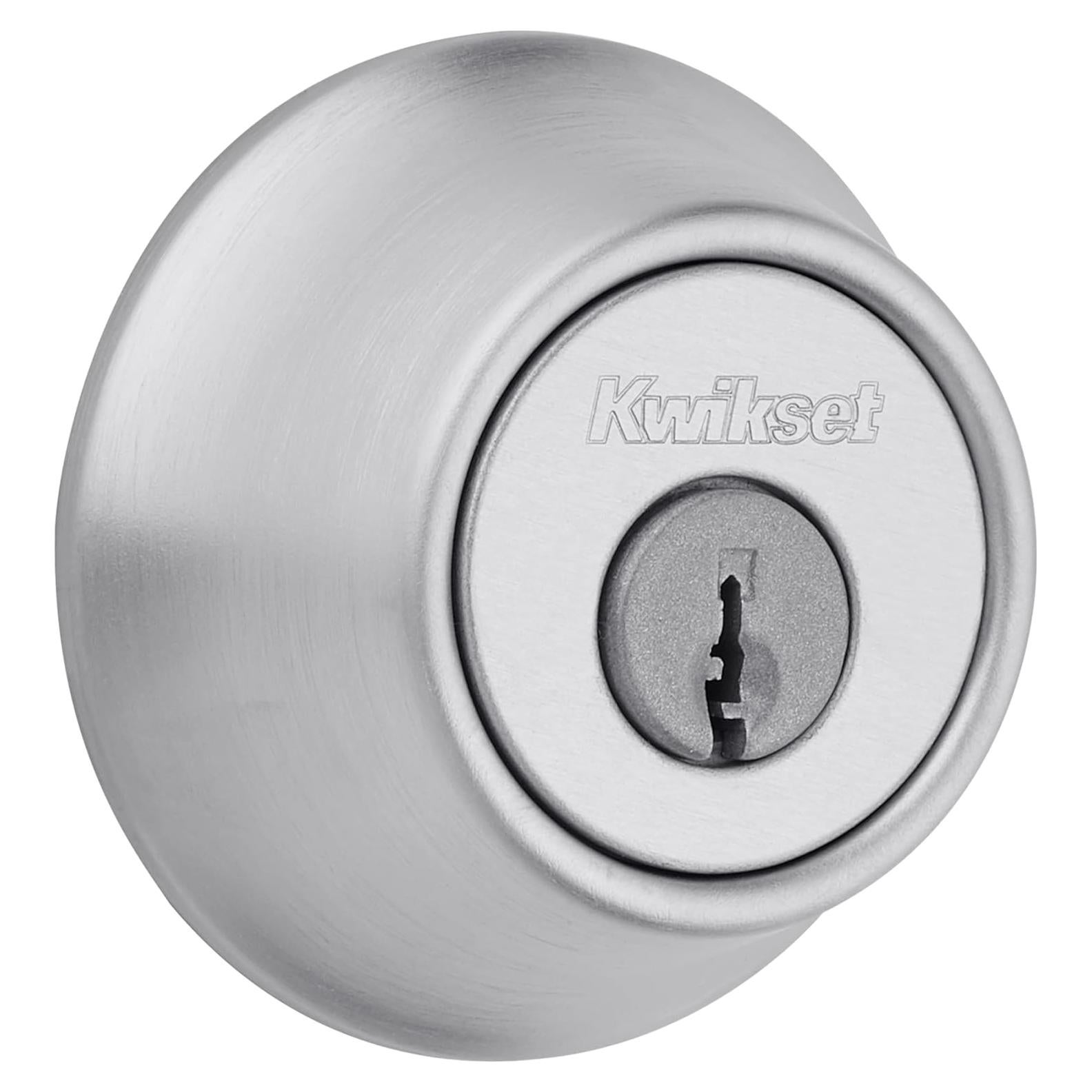 Cerradura de Pestillo Kwikset 660 Cromo Satinado Cilindro Simple
