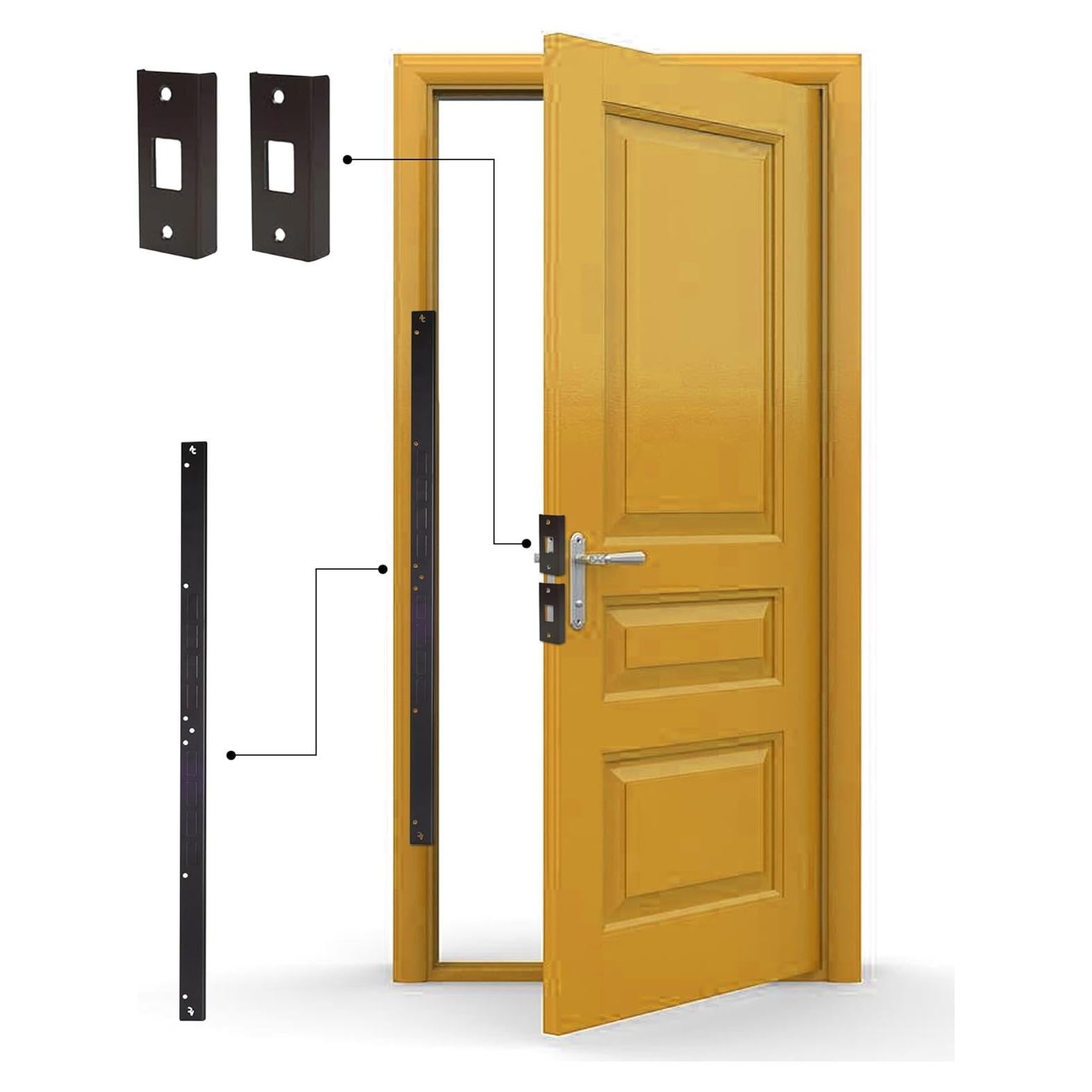 Armadura de Puerta Mini Armor Concepts - Kit de Seguridad 3 Piezas