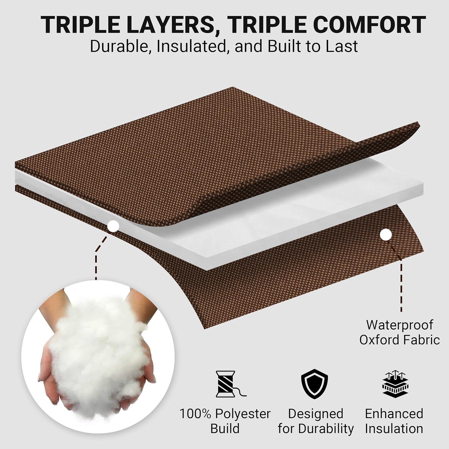 Cortina Térmica Aislante Magnética TemperDoor 38x80 cm Marrón