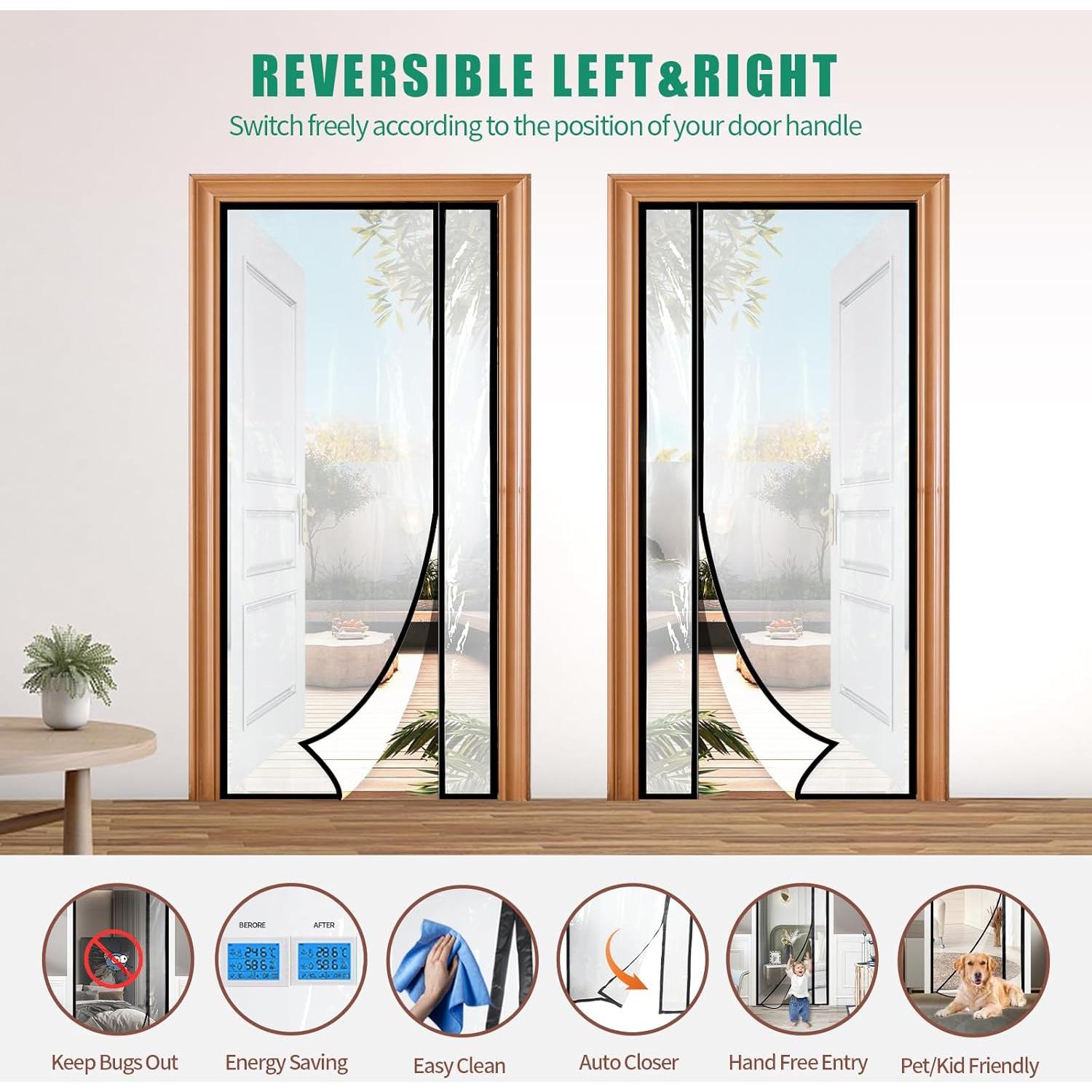 Cortina de Puerta Aislante Sunmoxia 34x80cm Transparente