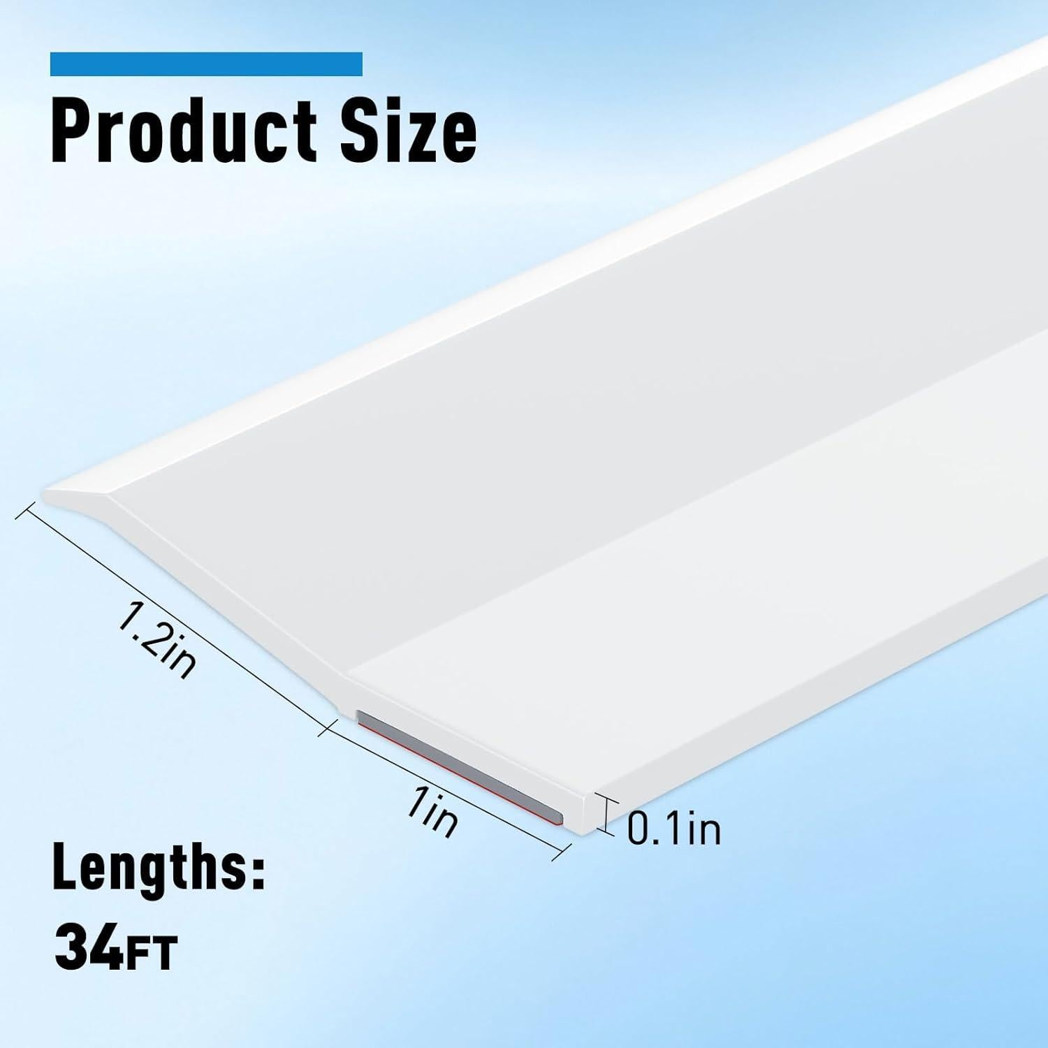 Sello de Puerta de Garaje HOMWMPA 34FT Blanco Impermeable