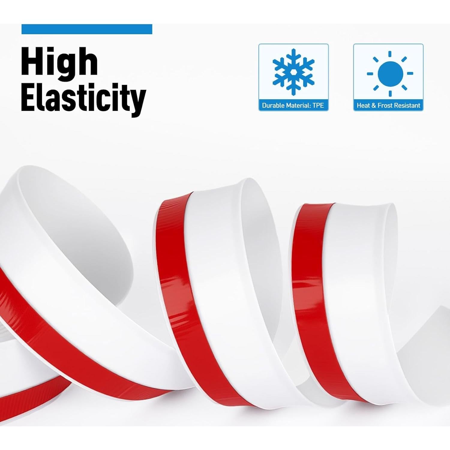 Sello de Puerta de Garaje HOMWMPA 34FT Blanco Impermeable