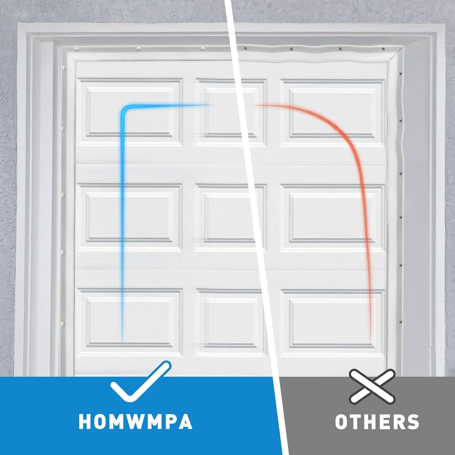 Sello de Puerta de Garaje HOMWMPA 34FT Blanco Impermeable